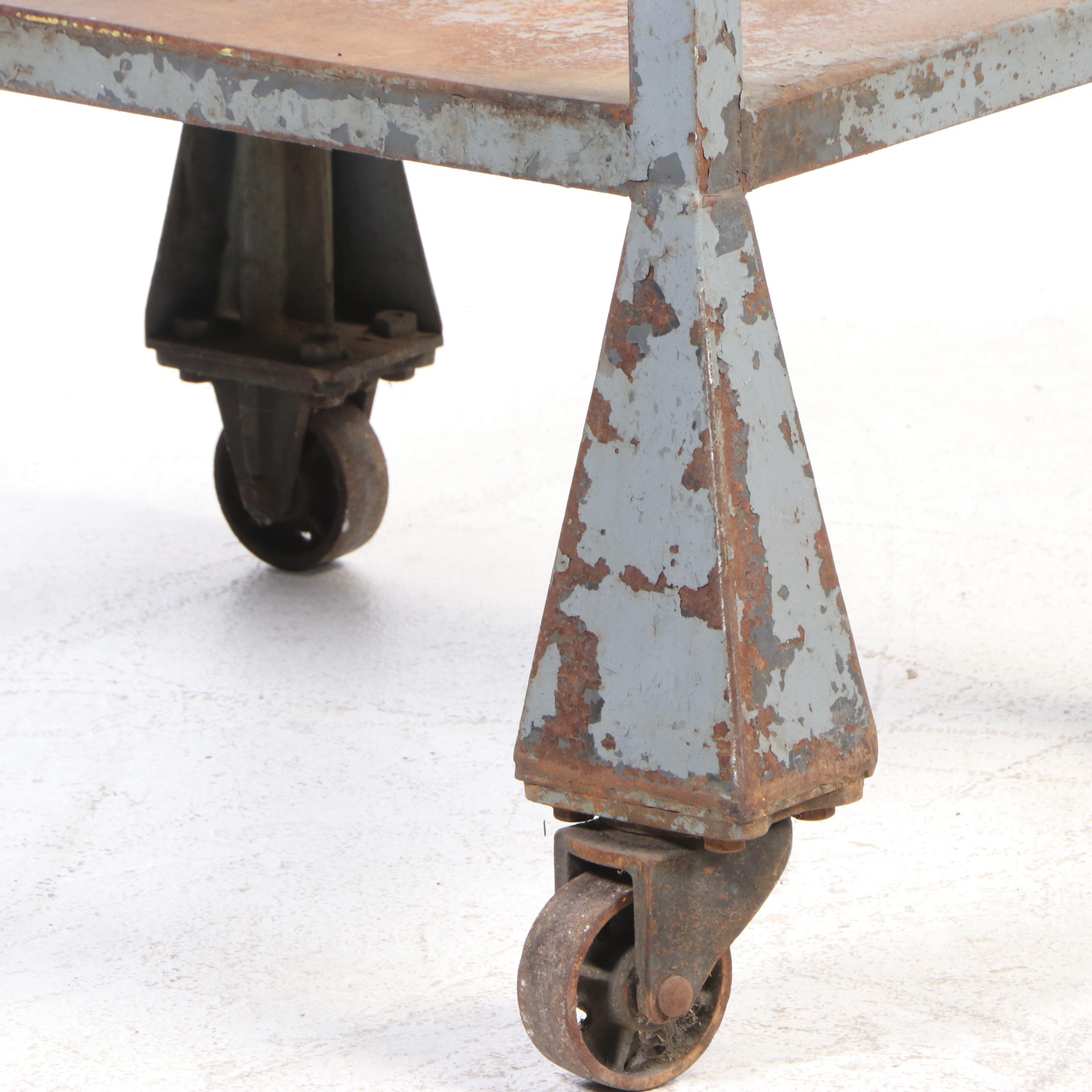 Industrial Steel Cart, Mid to Late 20th Century