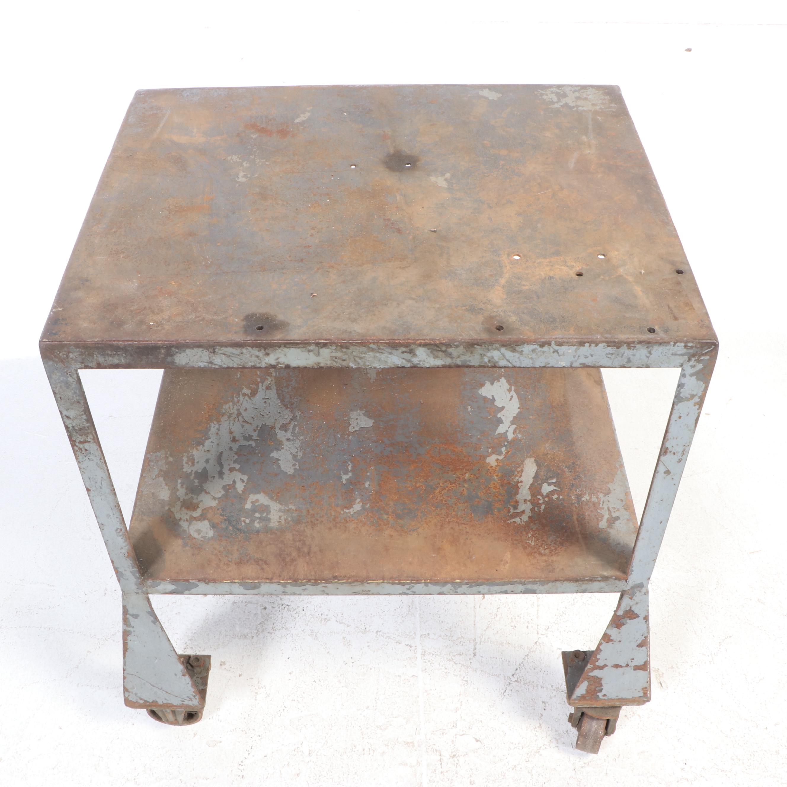 Industrial Steel Cart, Mid to Late 20th Century