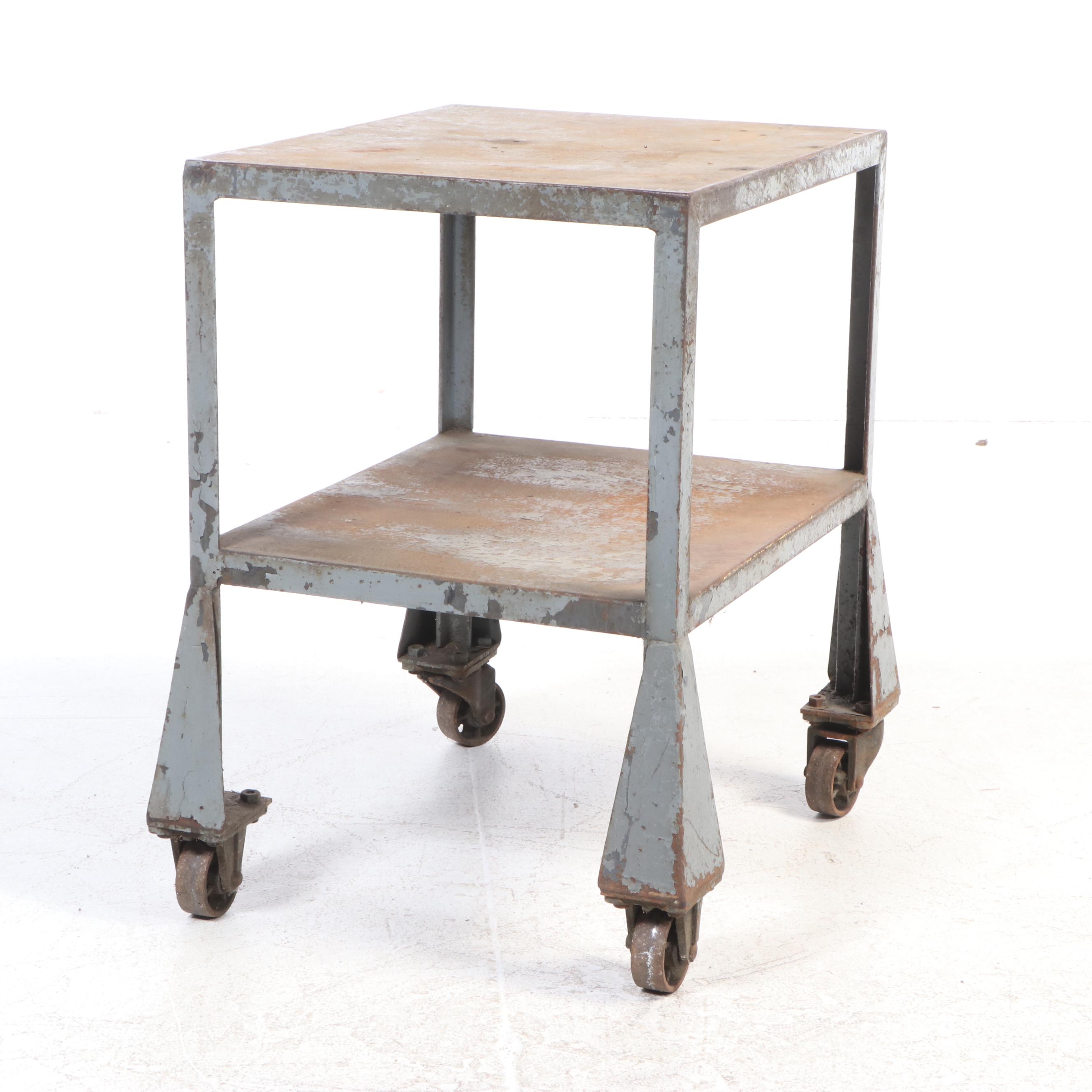 Industrial Steel Cart, Mid to Late 20th Century