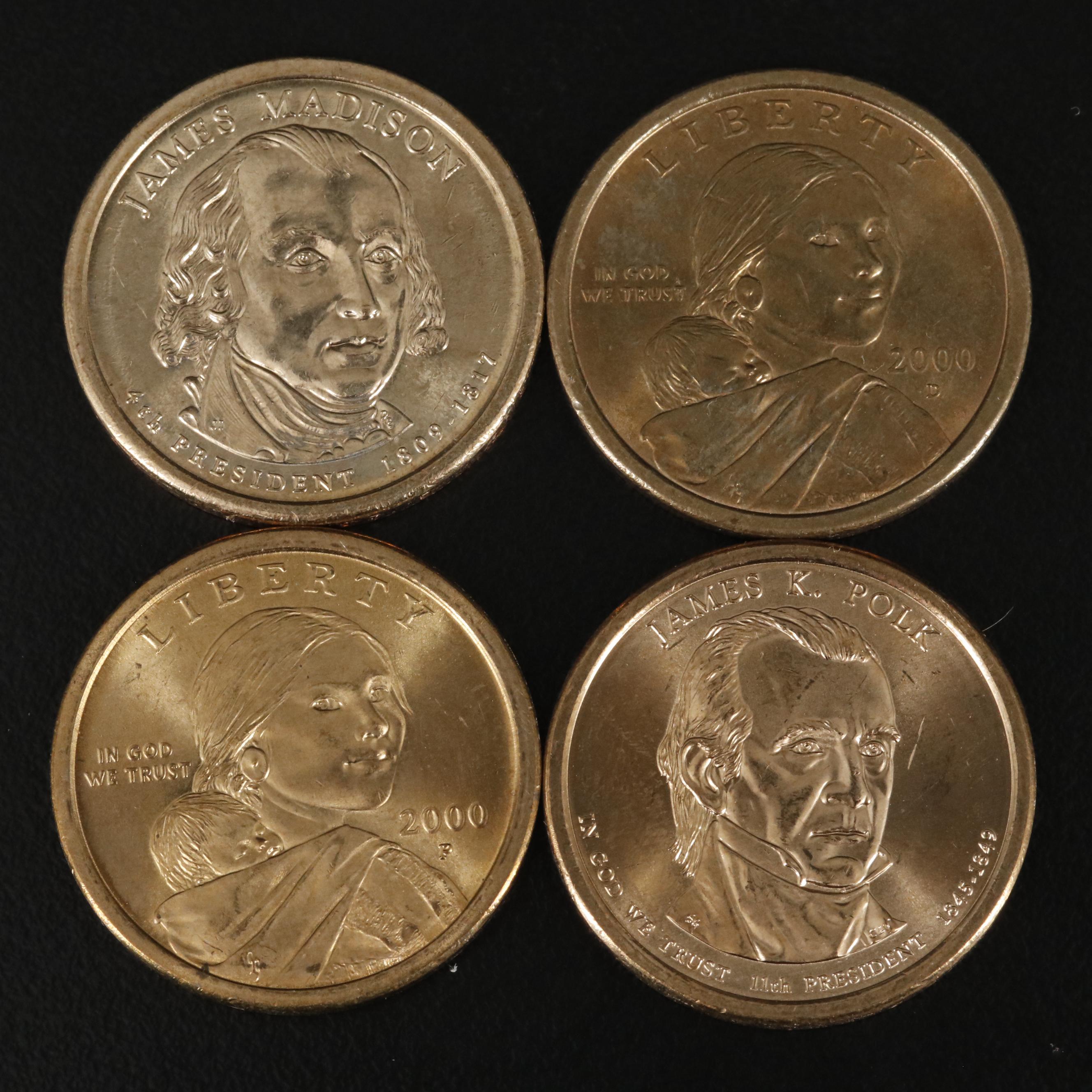 Roll of Twenty Sacagawea and Presidential Dollars