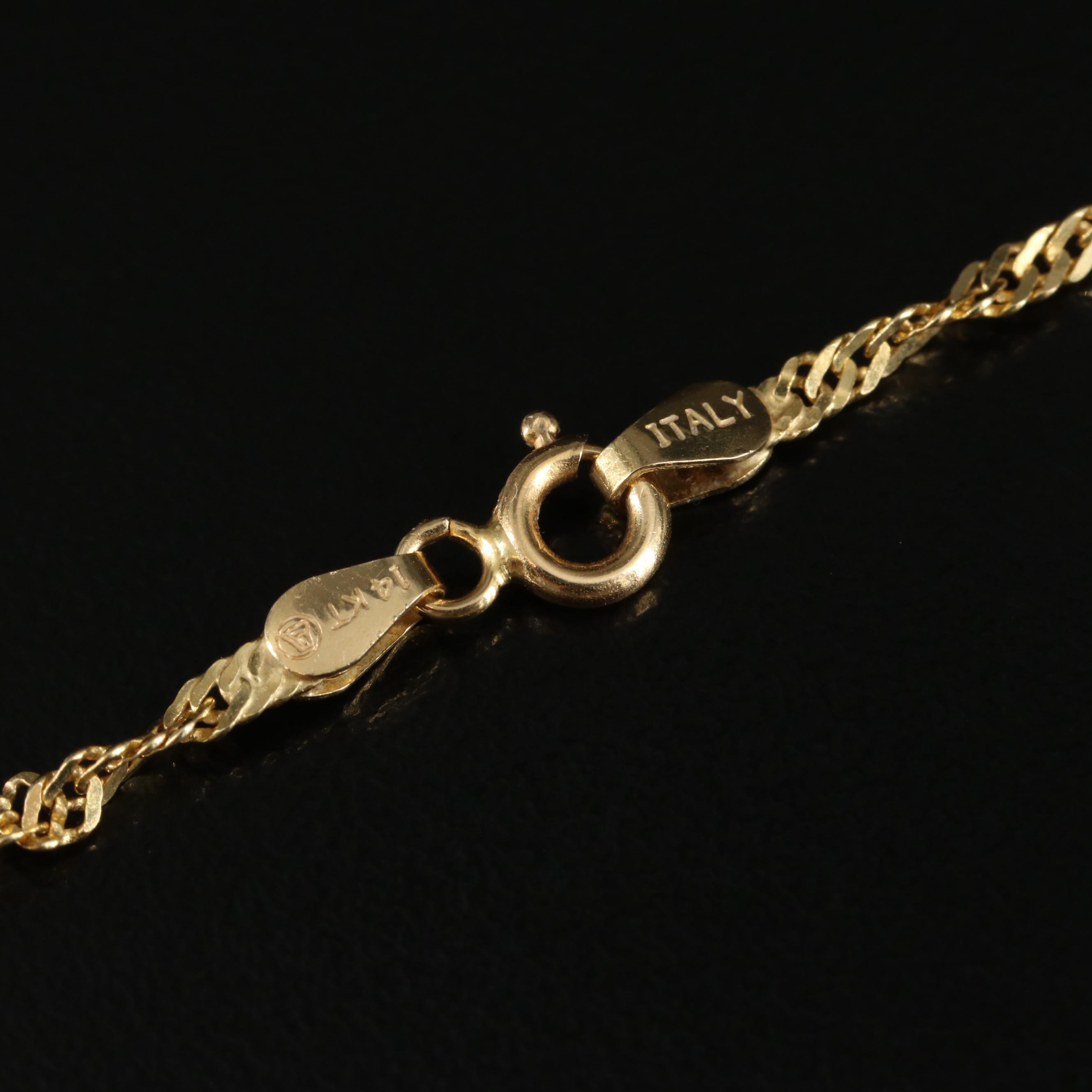 14K Pearl and Diamond Pendant Necklace