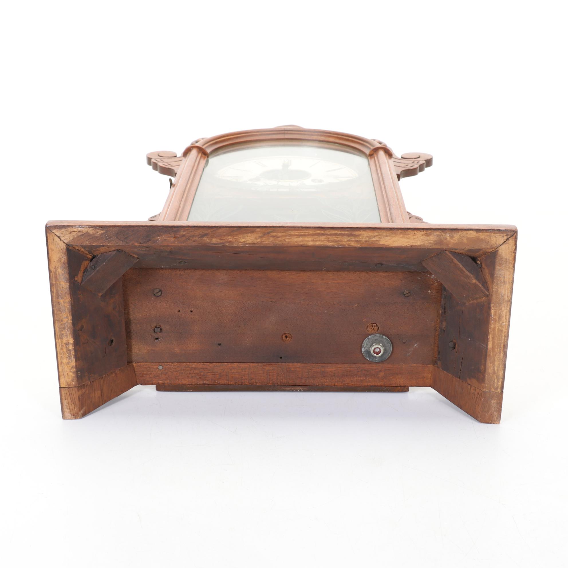 Carved Wood Mantel Clock