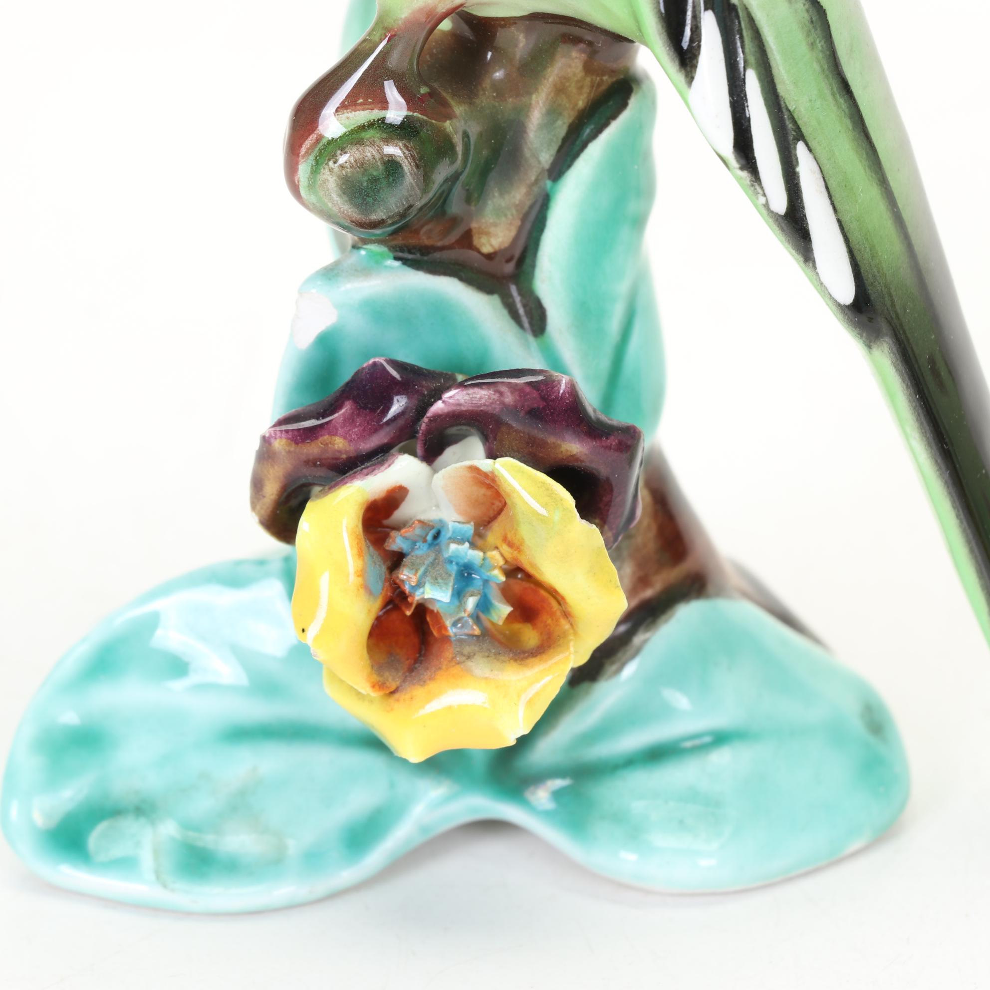 Hand-Decorated Bird House Collection with Pair of Lefton Parakeet Figurines