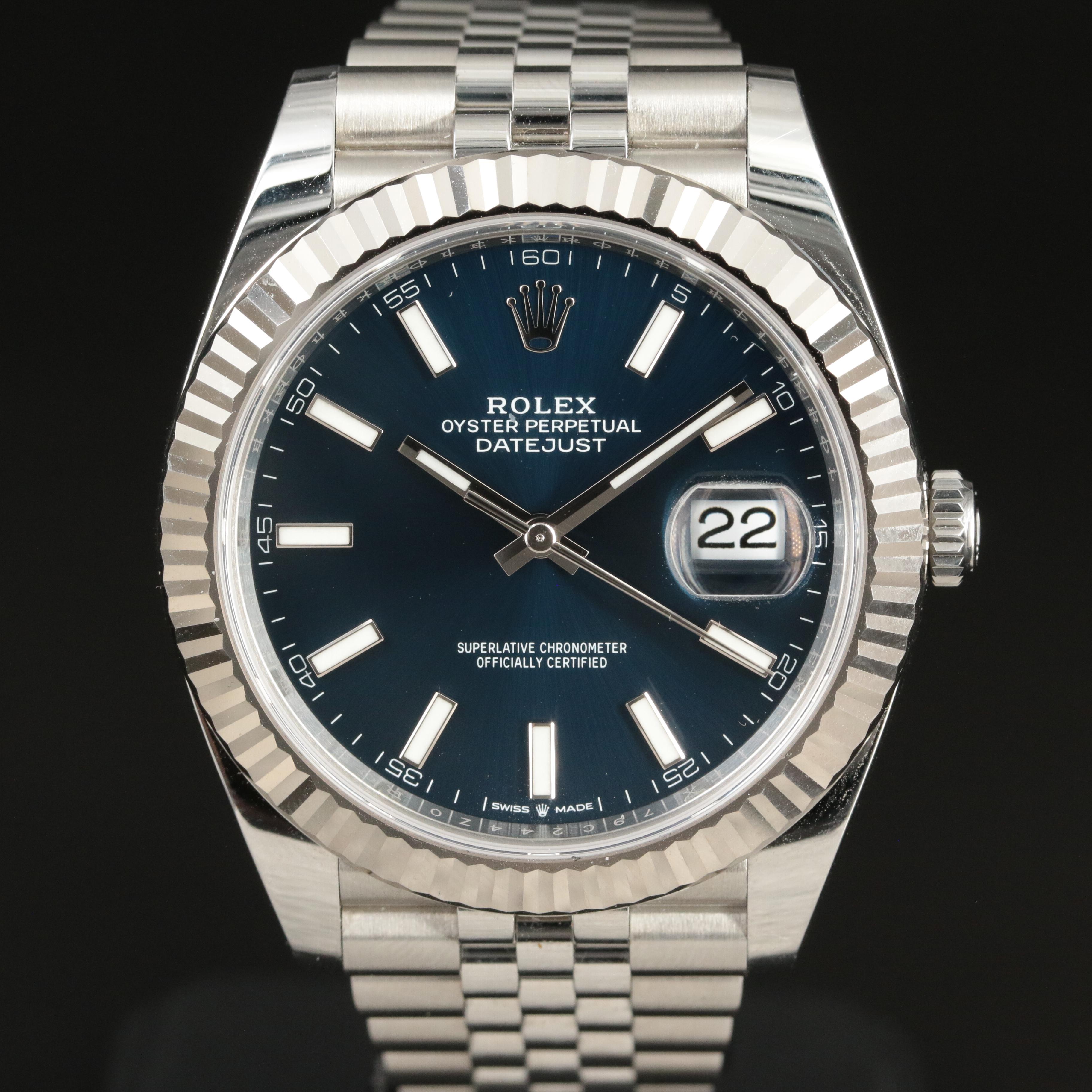 2023 Rolex Datejust Blue Dial 18K and Stainless Steel Watch