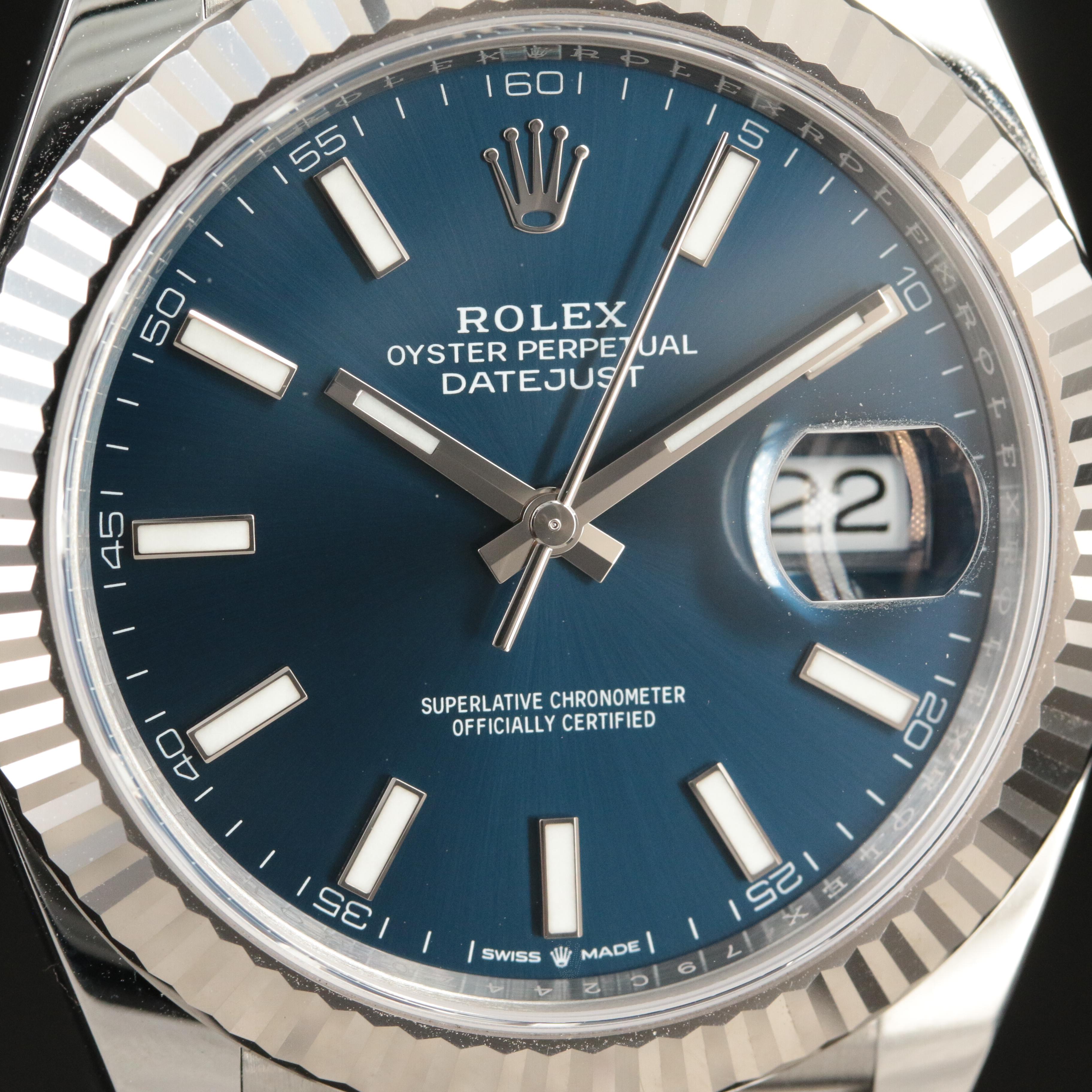 2023 Rolex Datejust Blue Dial 18K and Stainless Steel Watch