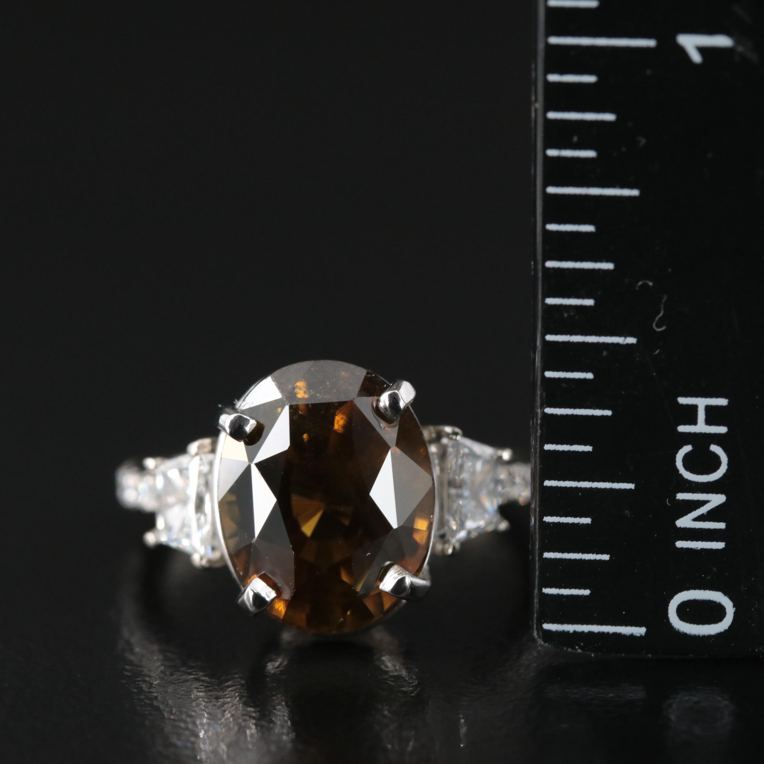 18K 5.68 CT Sri Lankan Alexandrite and Diamond Ring with GIA Report