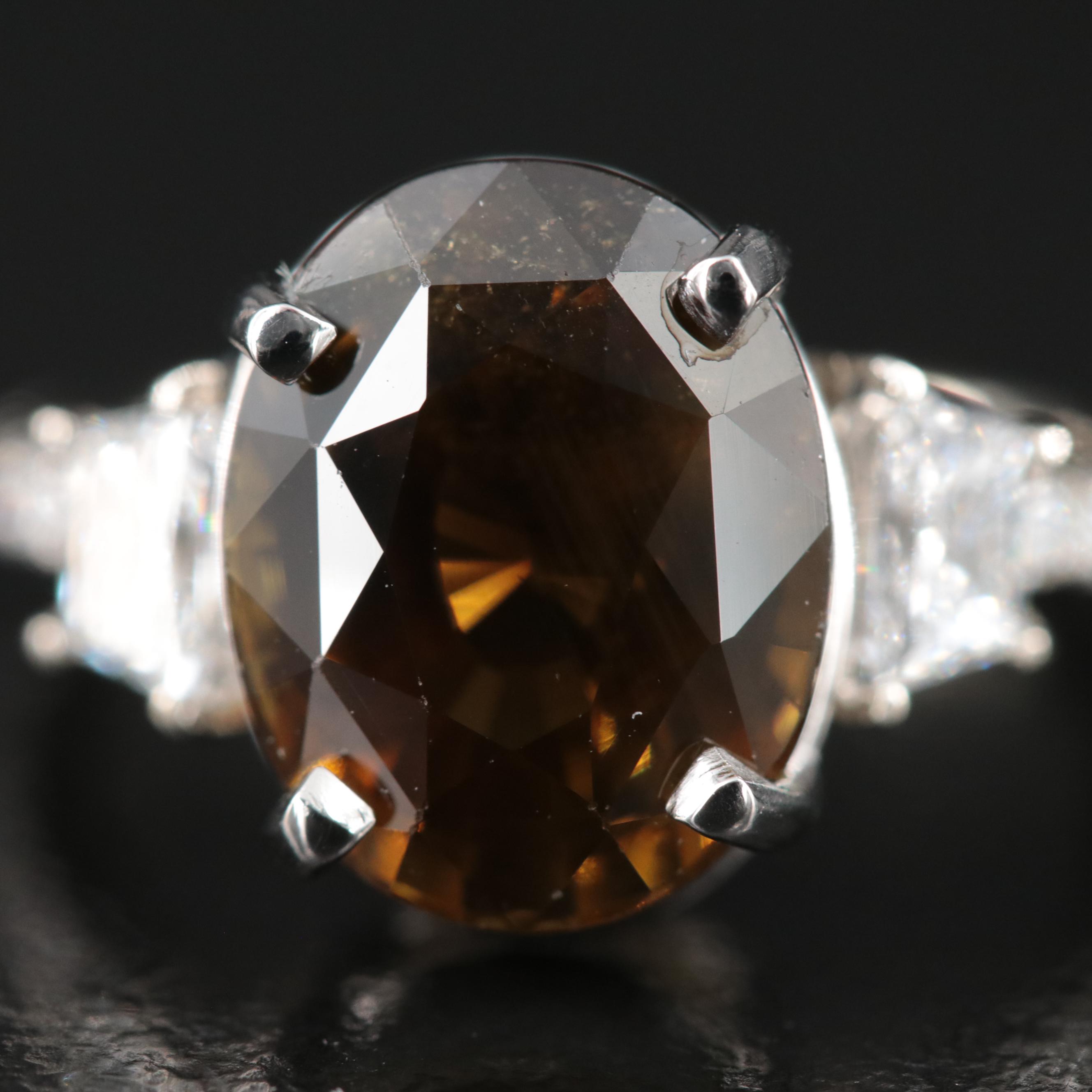 18K 5.68 CT Sri Lankan Alexandrite and Diamond Ring with GIA Report