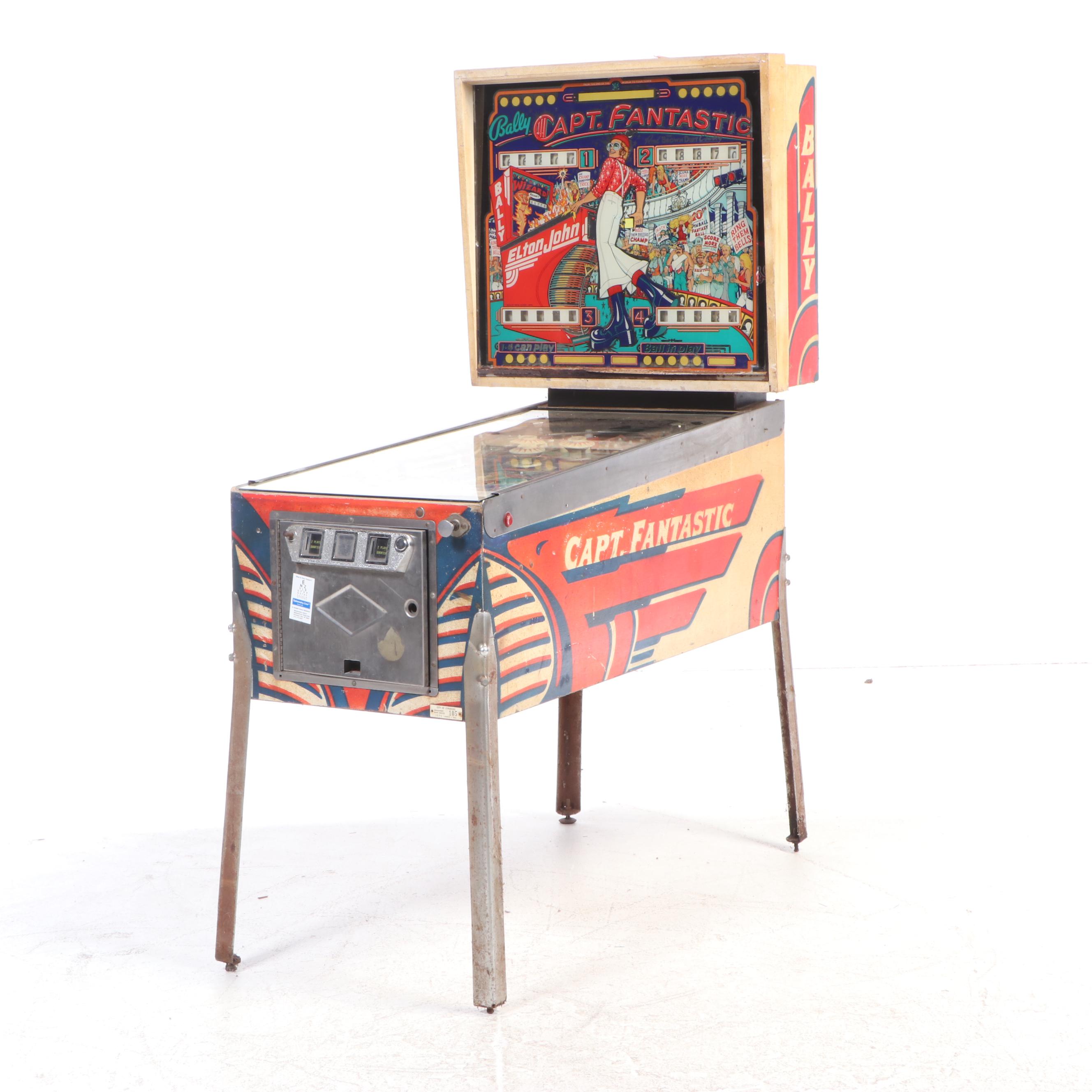 Bally Captain Fantastic Pinball Machine, 1979