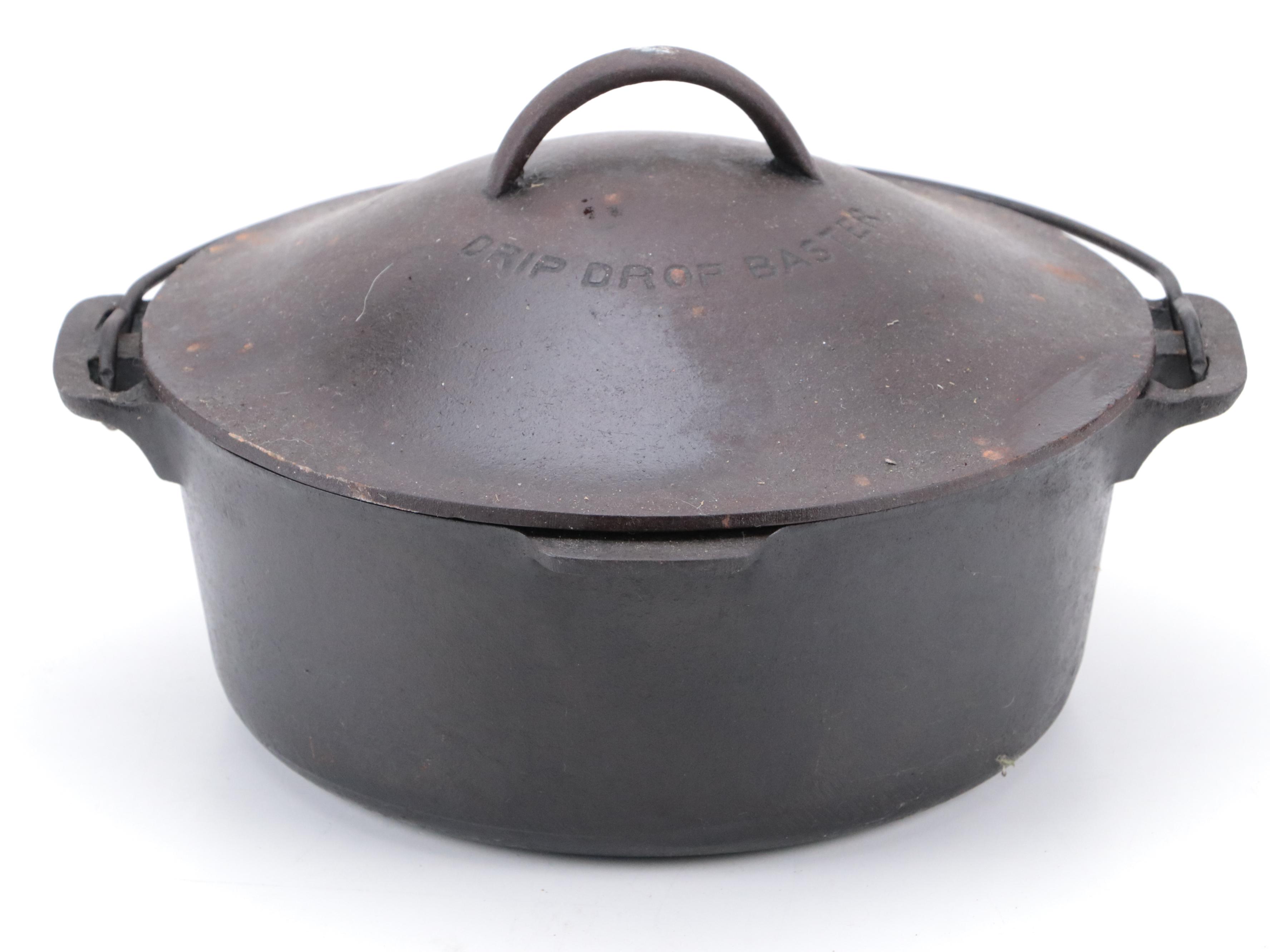 Wagner Cast Iron Dutch Oven with Trivet and Spring Scale