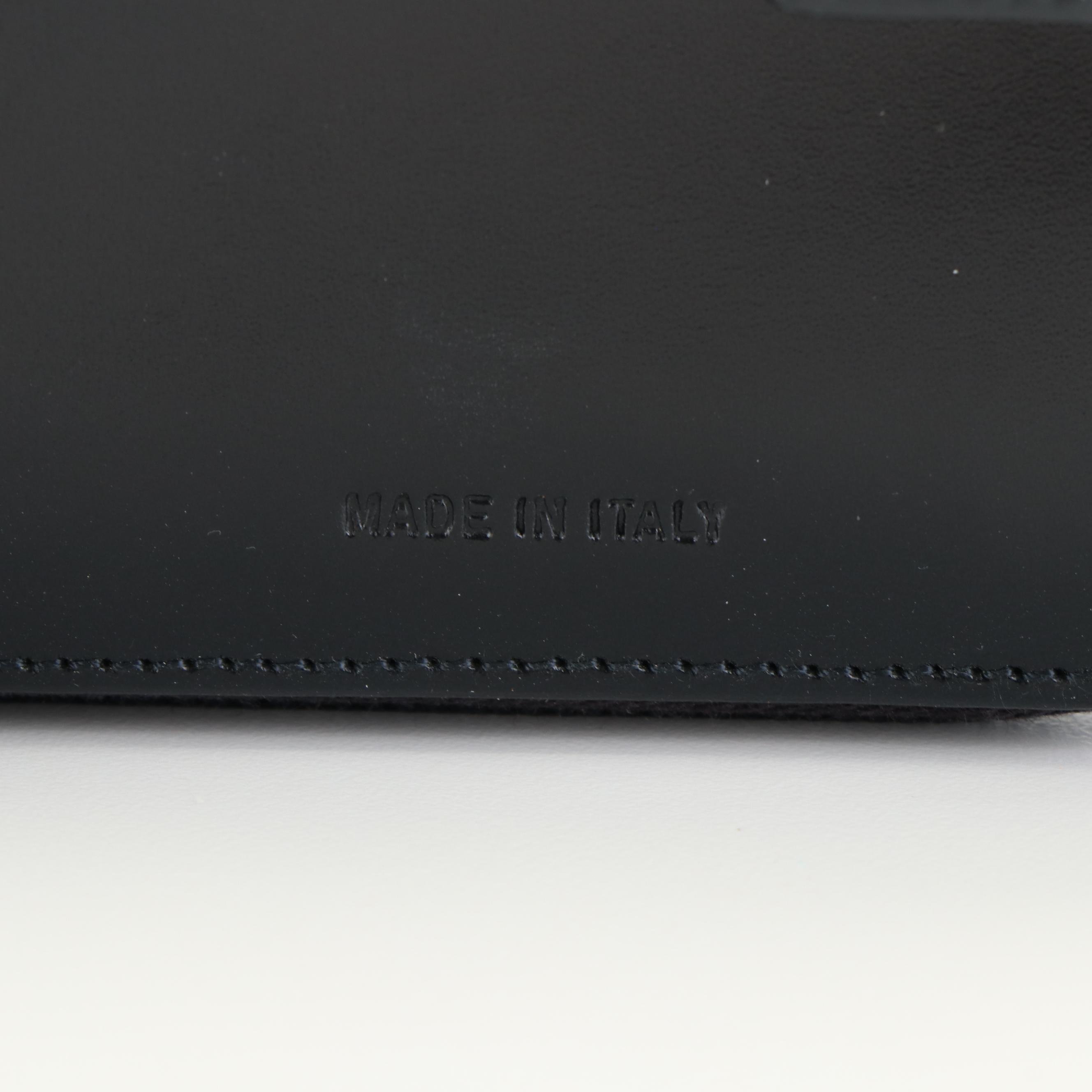 Prada Black Spazzolato Leather Bifold Wallet