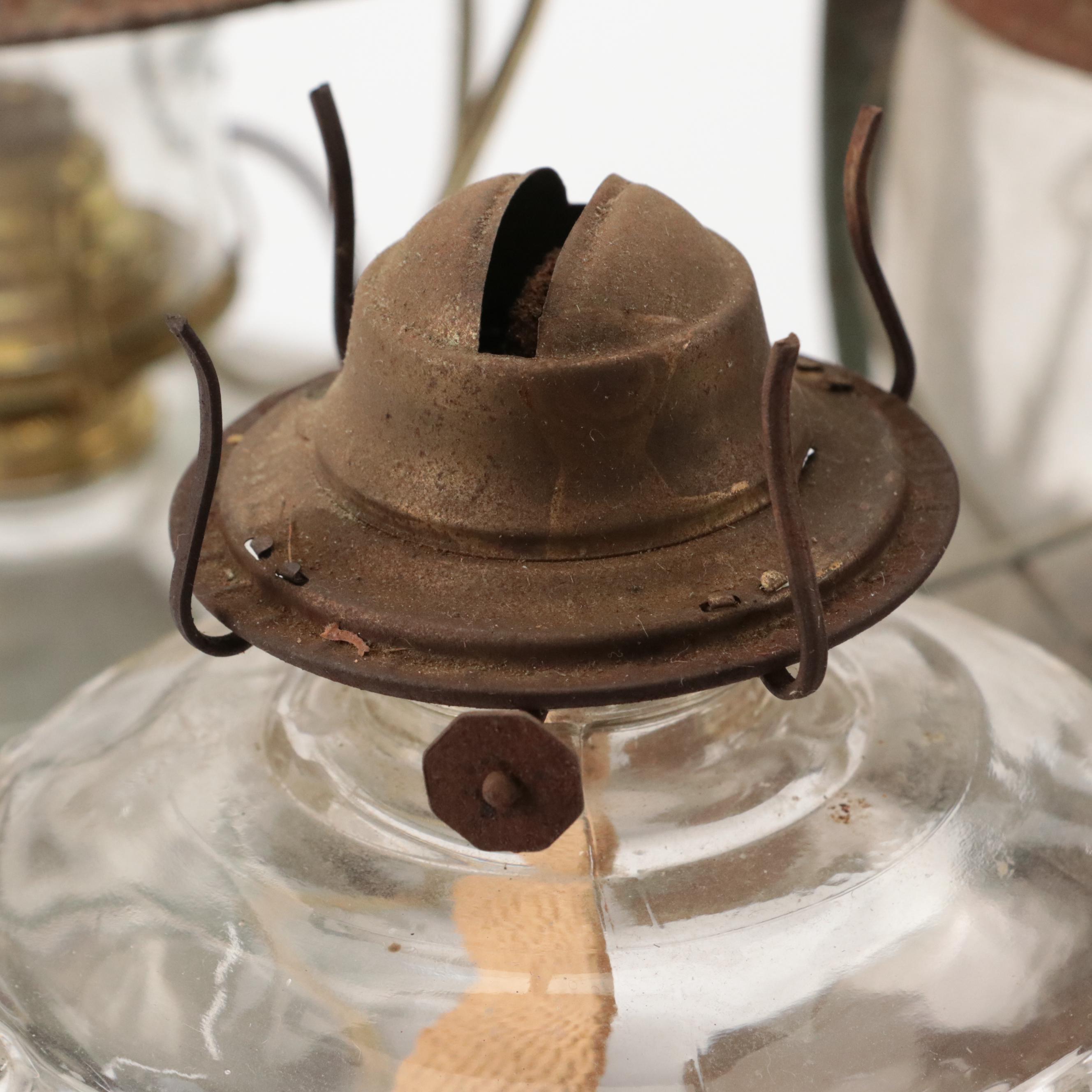 Giant Oil Lamp with Dietz and Embury Mfg. Co. Oil Lanterns & Converted Oil Lamp