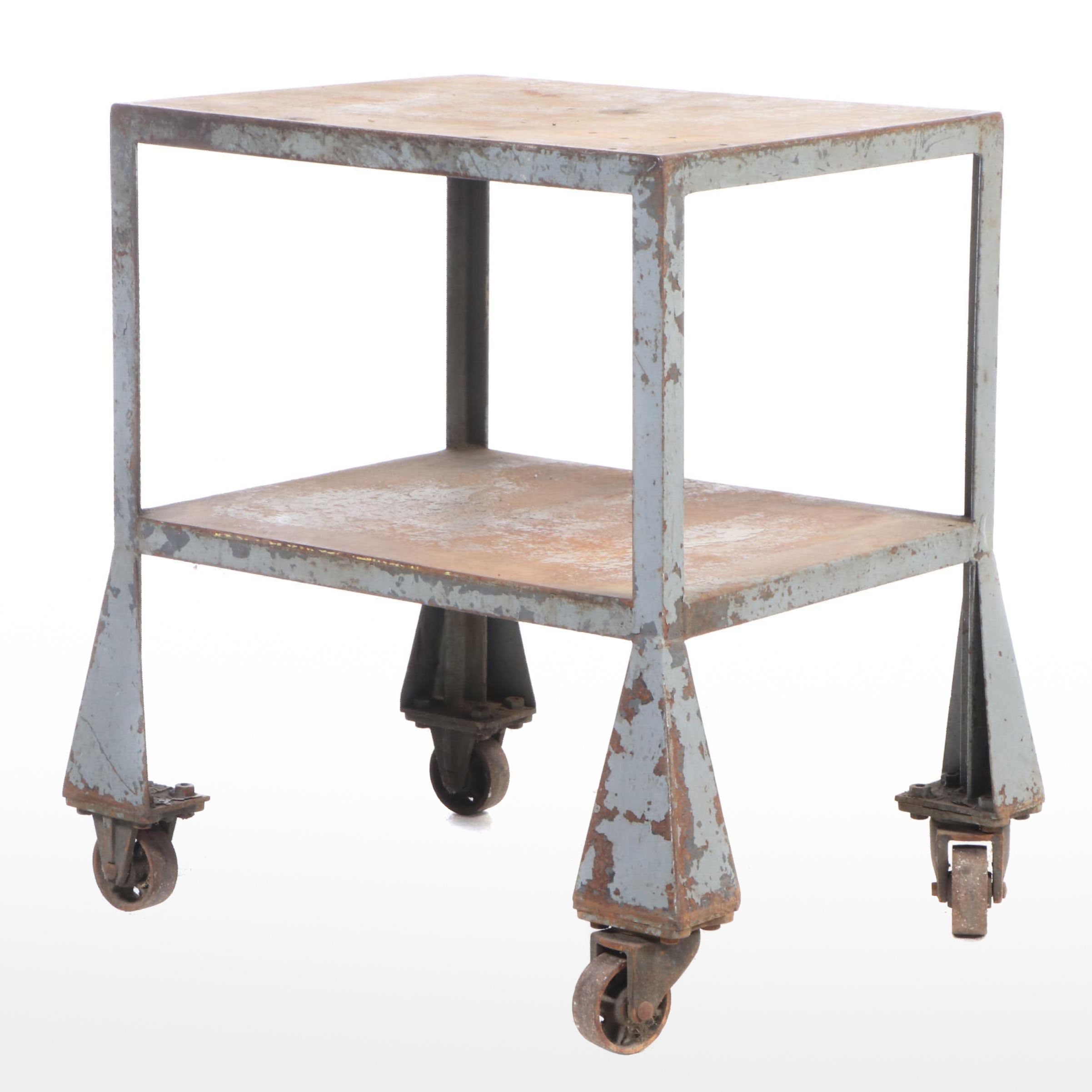 Industrial Steel Cart, Mid to Late 20th Century