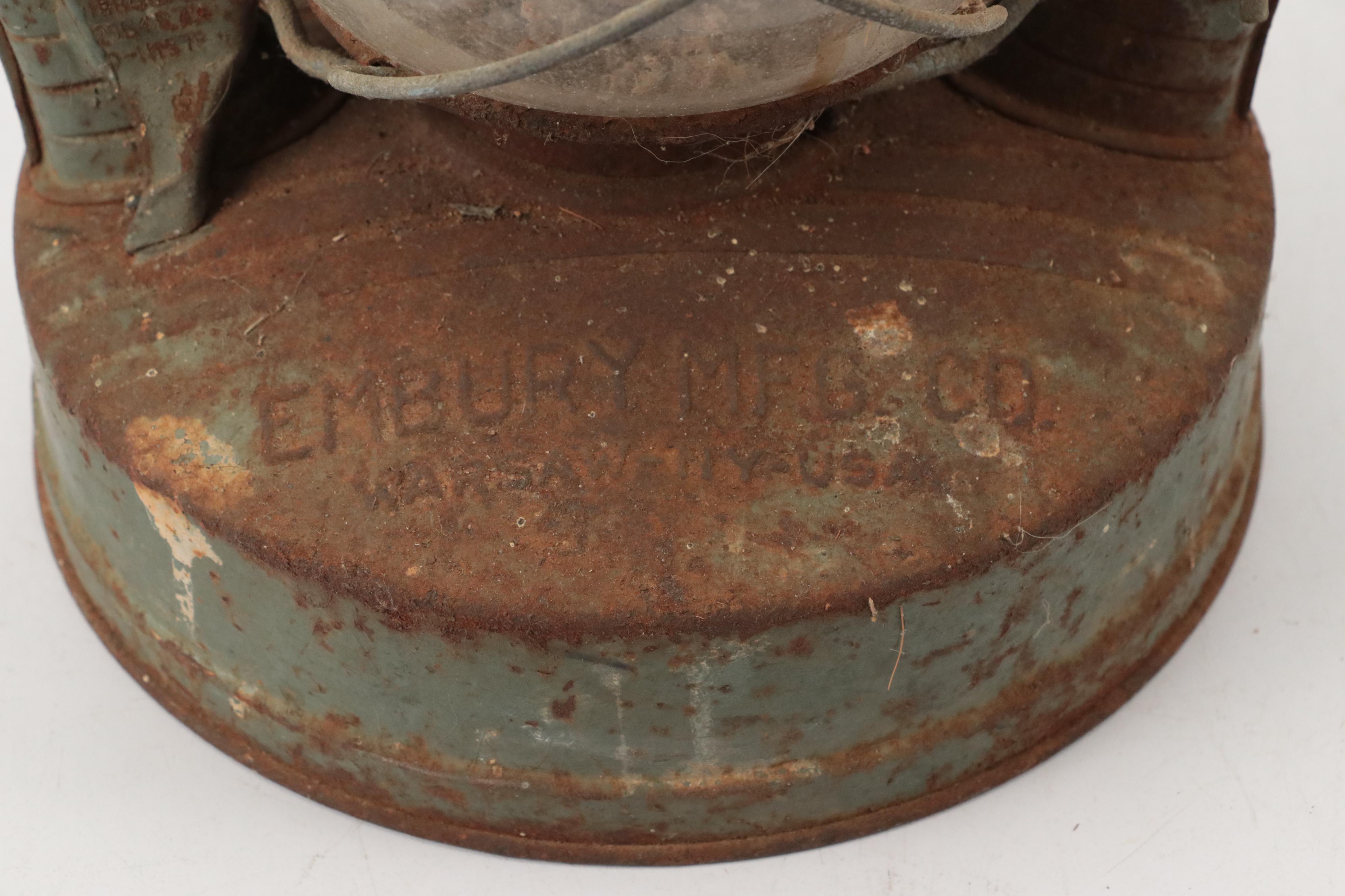 Giant Oil Lamp with Dietz and Embury Mfg. Co. Oil Lanterns & Converted Oil Lamp