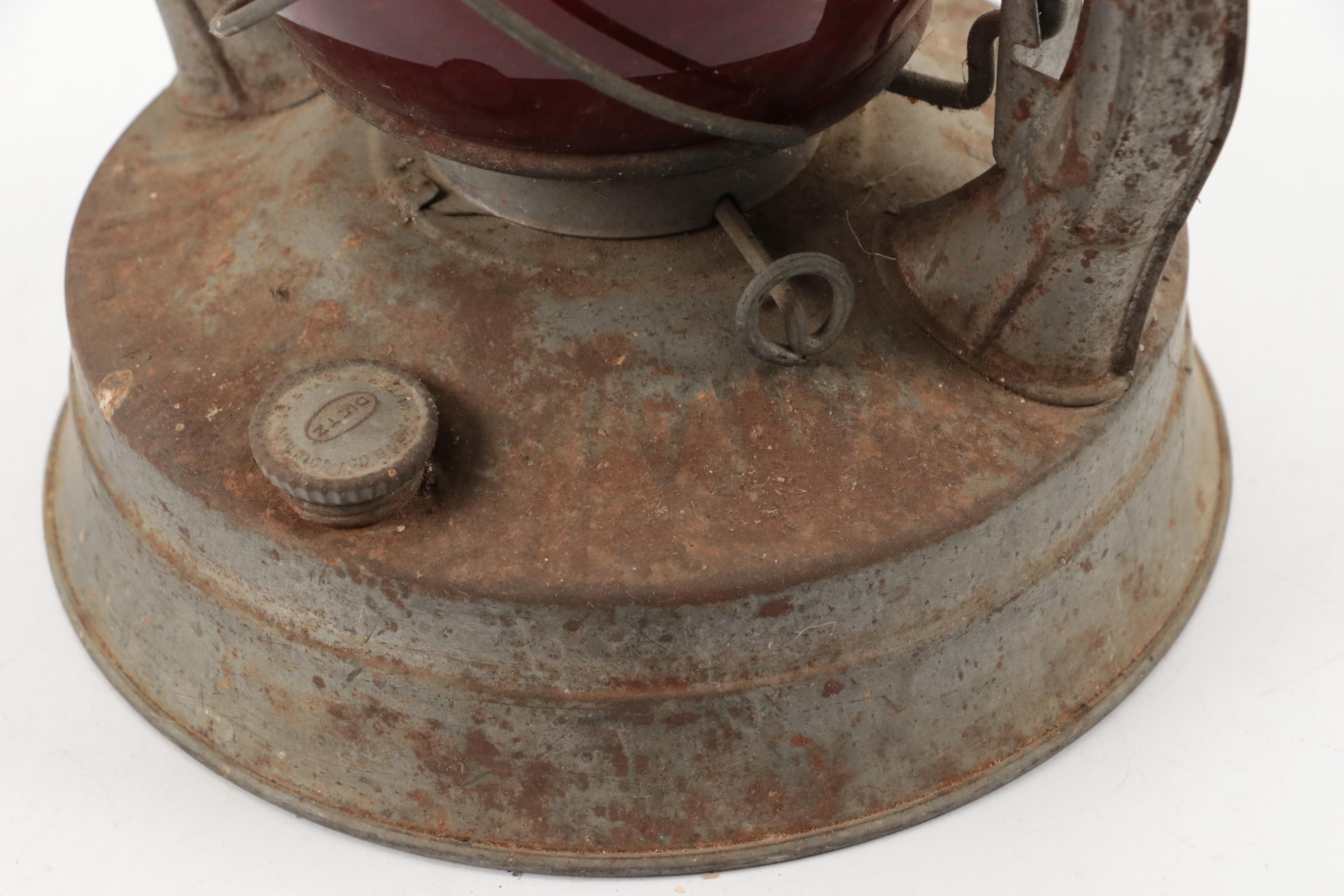 Giant Oil Lamp with Dietz and Embury Mfg. Co. Oil Lanterns & Converted Oil Lamp