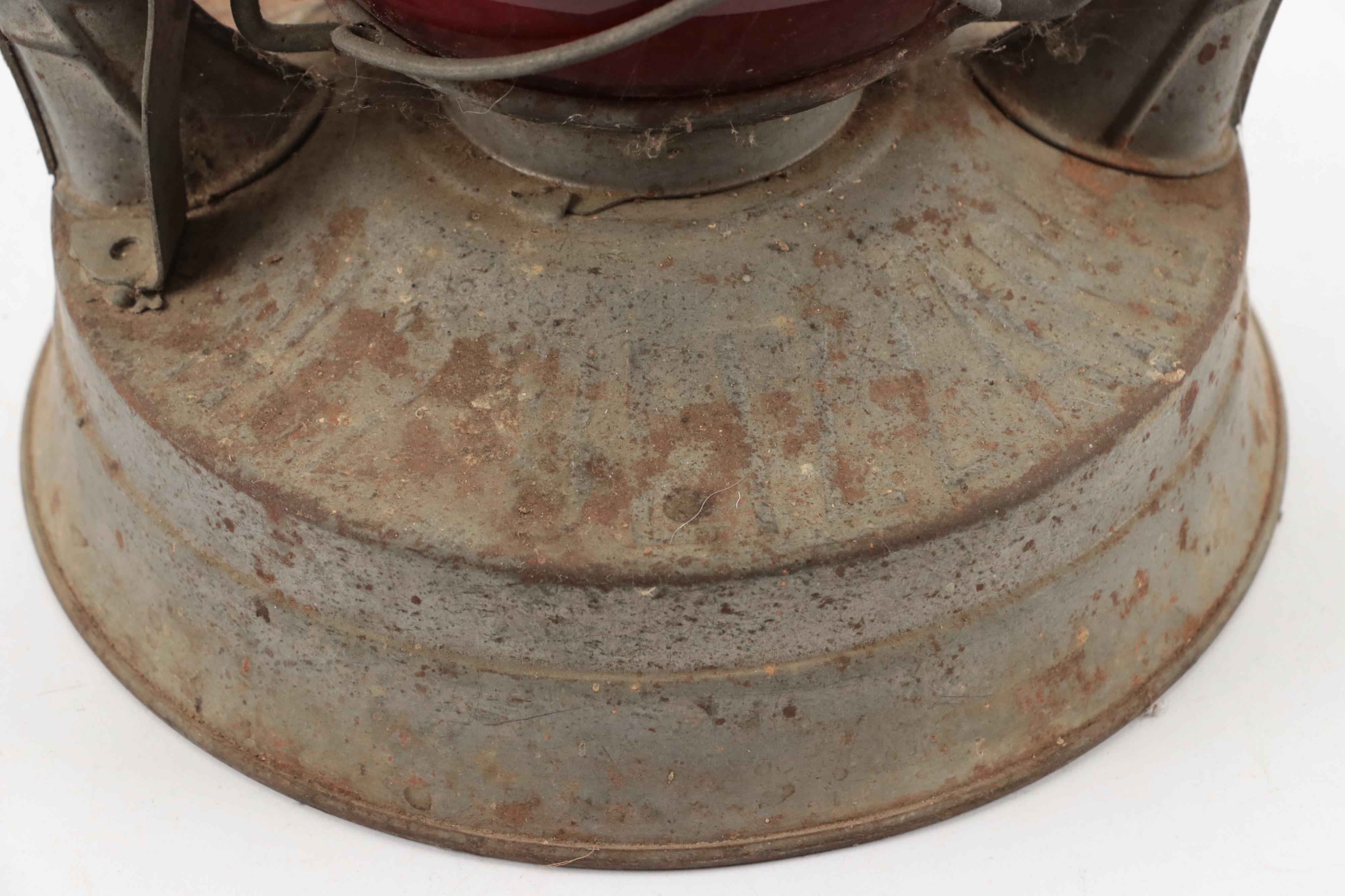 Giant Oil Lamp with Dietz and Embury Mfg. Co. Oil Lanterns & Converted Oil Lamp