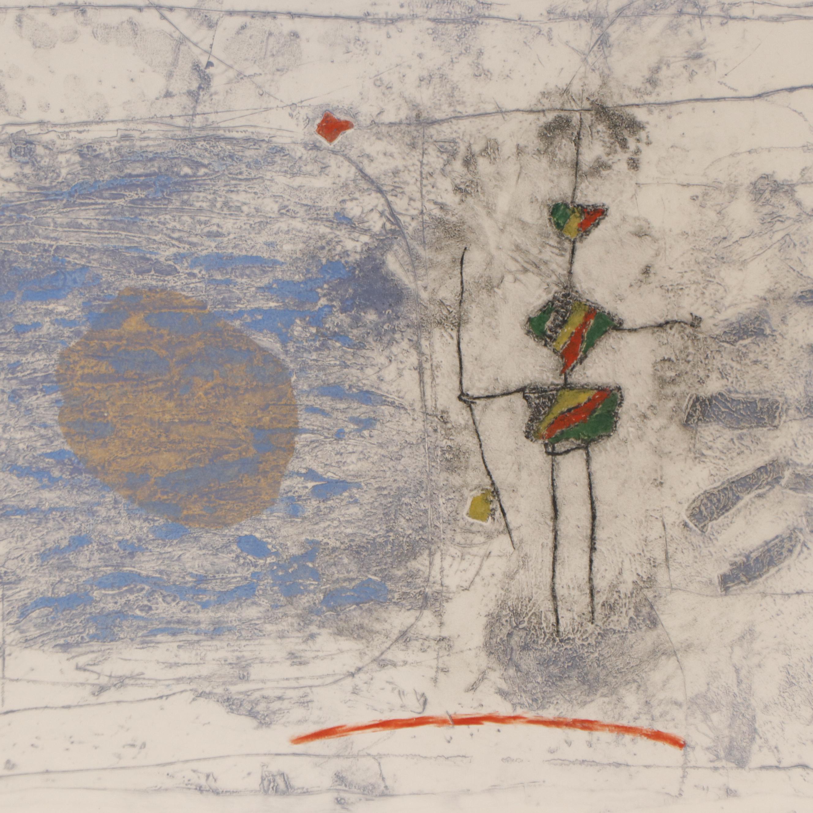 Modernist Color Etching, 1975