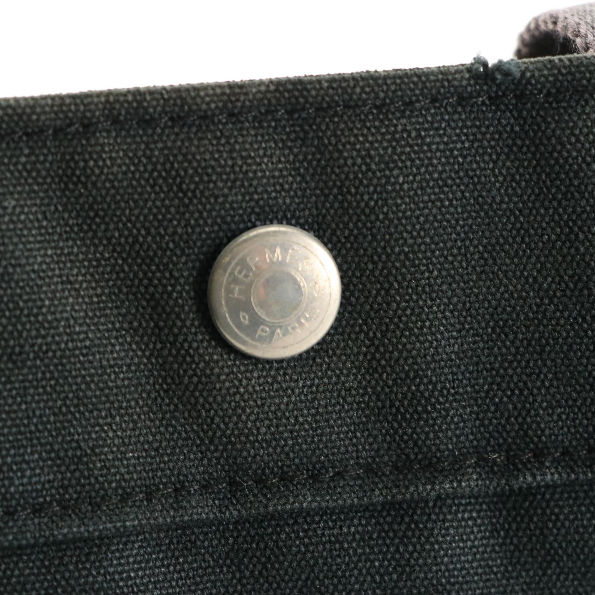 Hermès Black/Grey Fourre Tout GM Tote Bag in Cotton Canvas