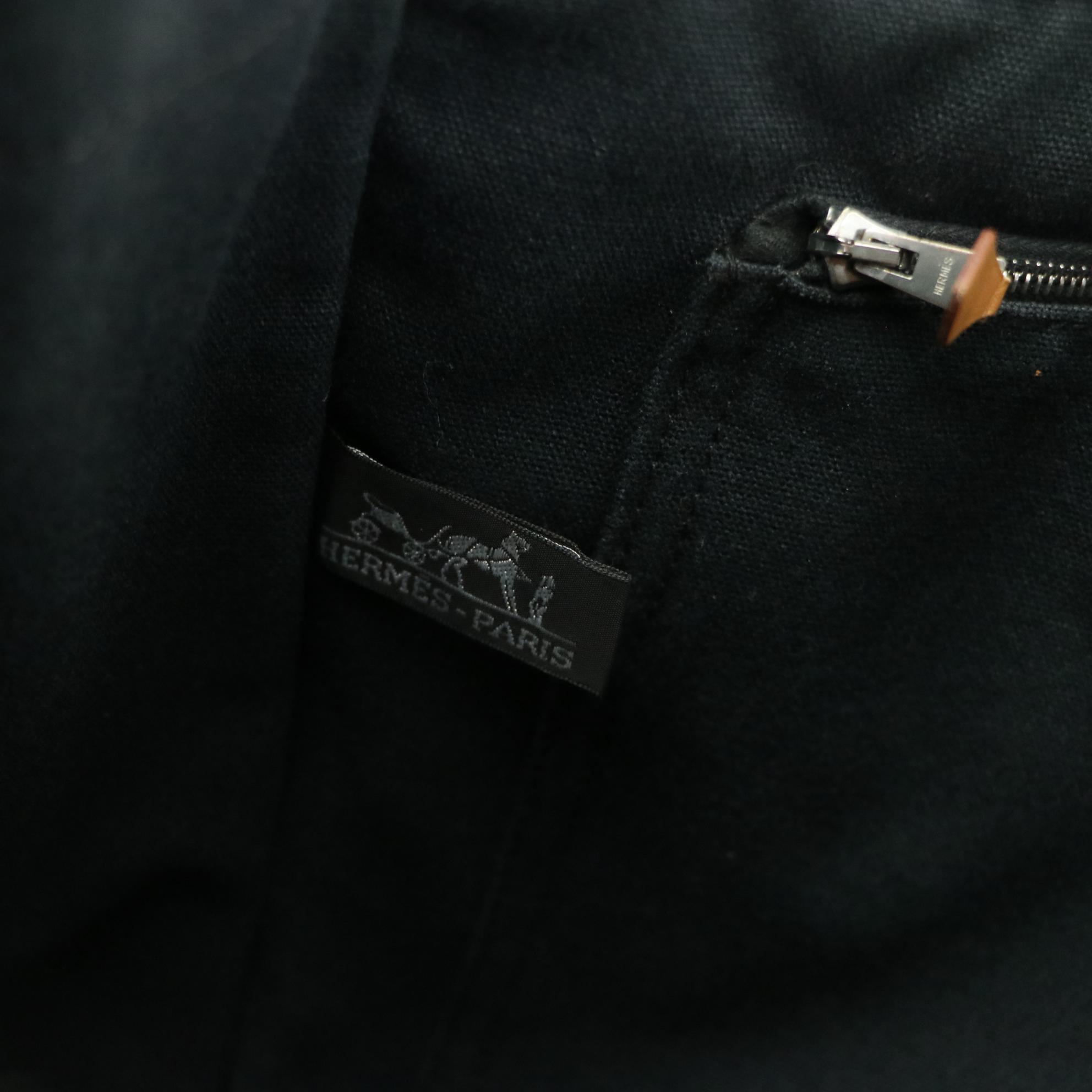 Hermès Black/Grey Fourre Tout GM Tote Bag in Cotton Canvas