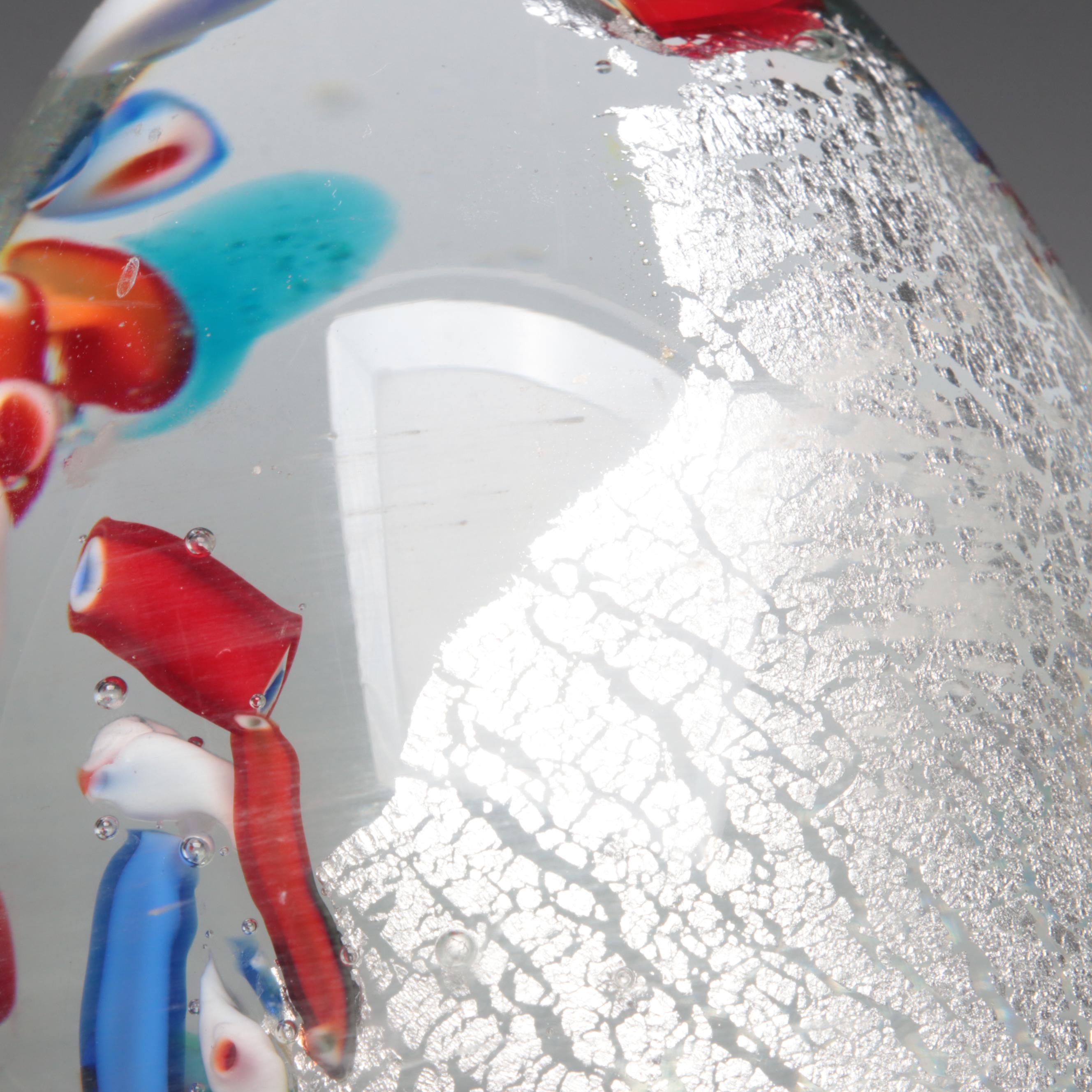 Murano Handmade Art Glass Egg Paperweights