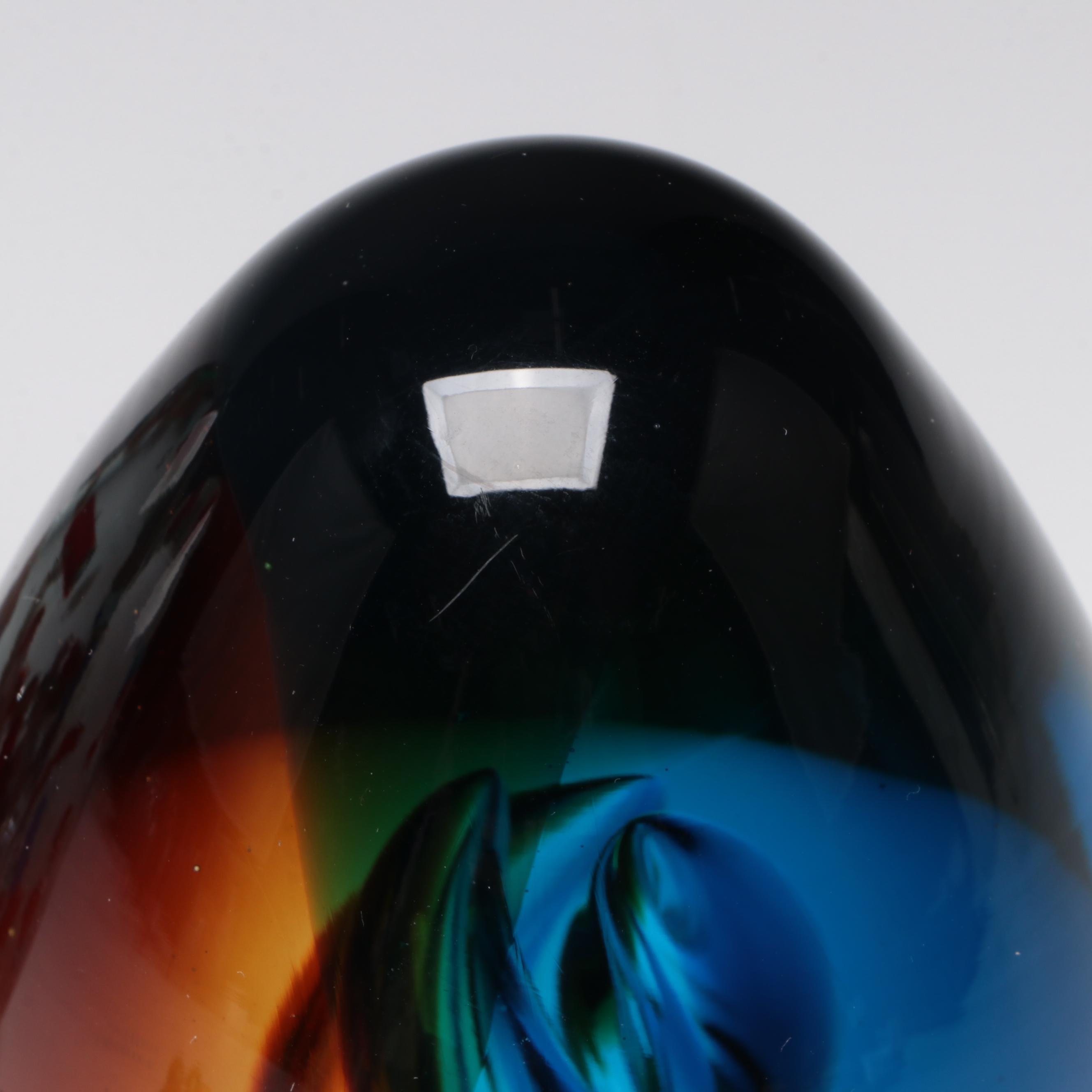 Murano Handmade Art Glass Egg Paperweights