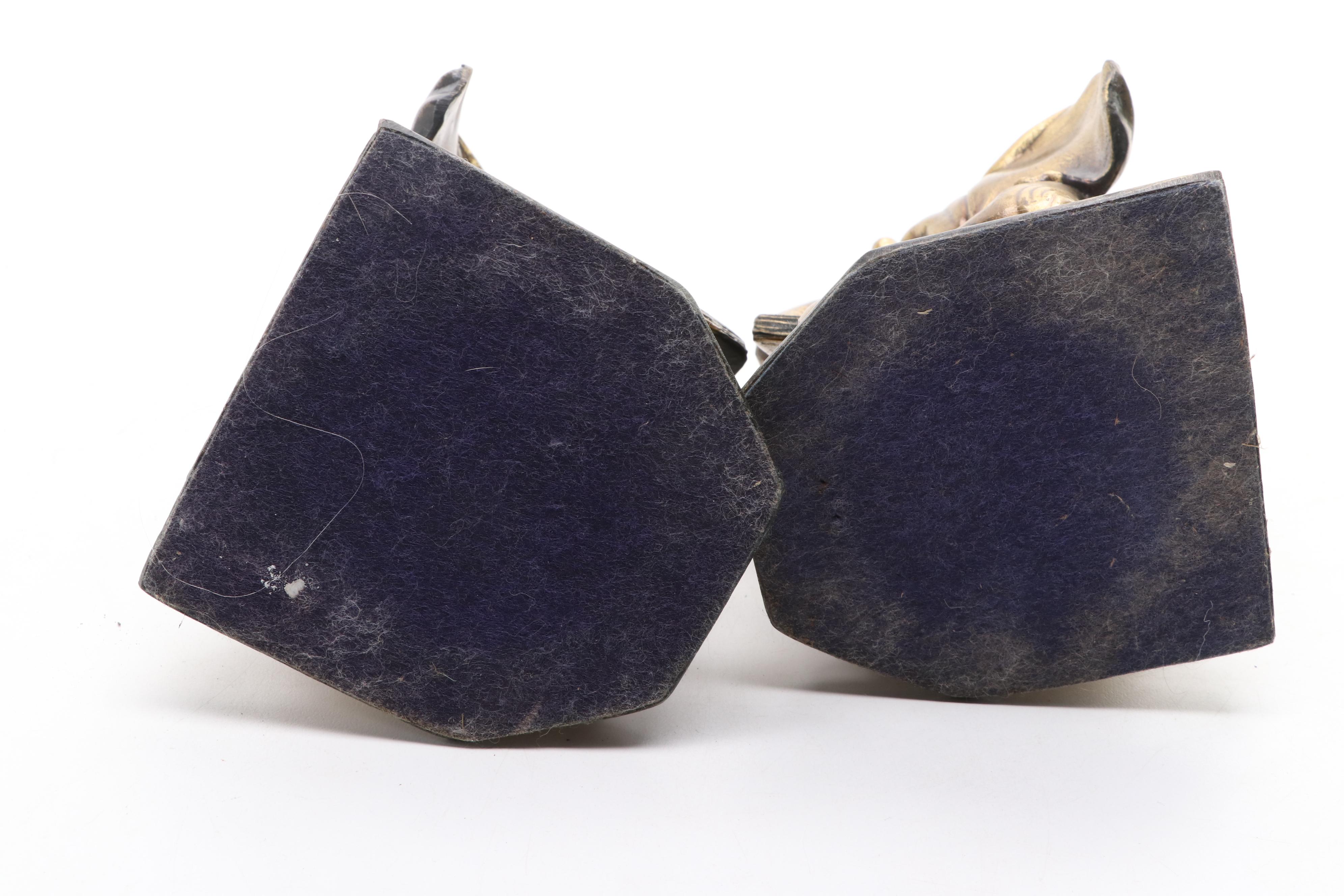 Brass Elephant Bookends, 1970s