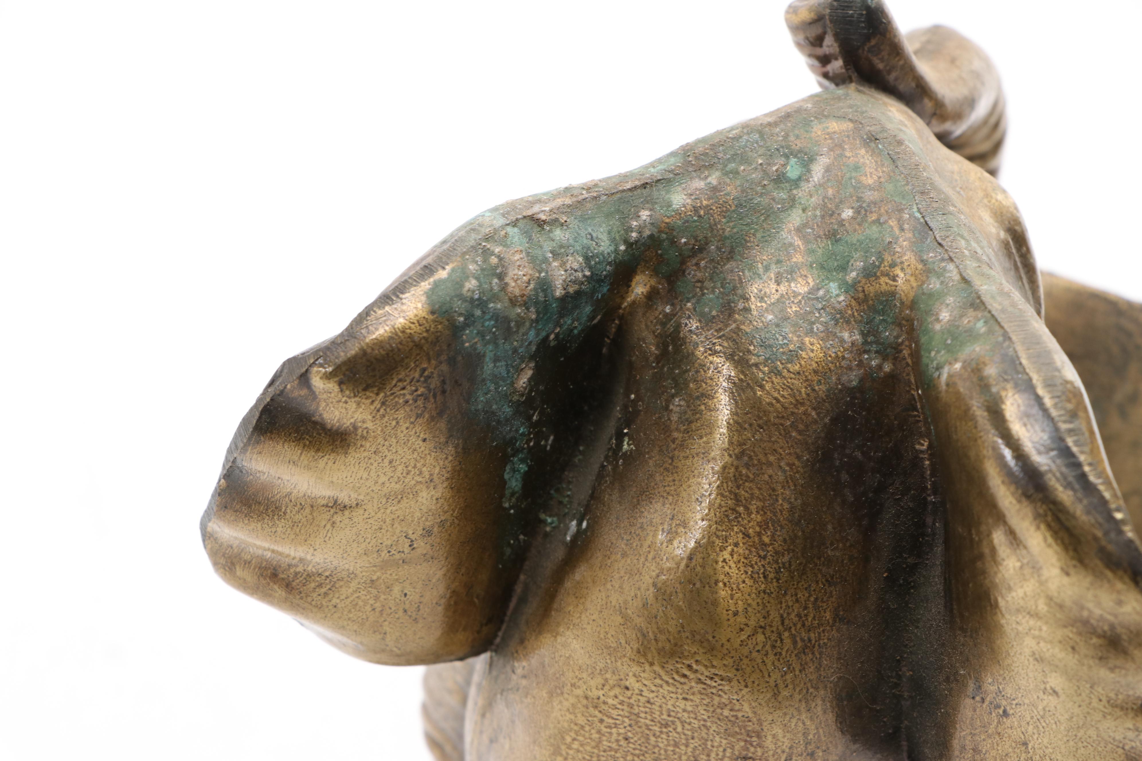 Brass Elephant Bookends, 1970s