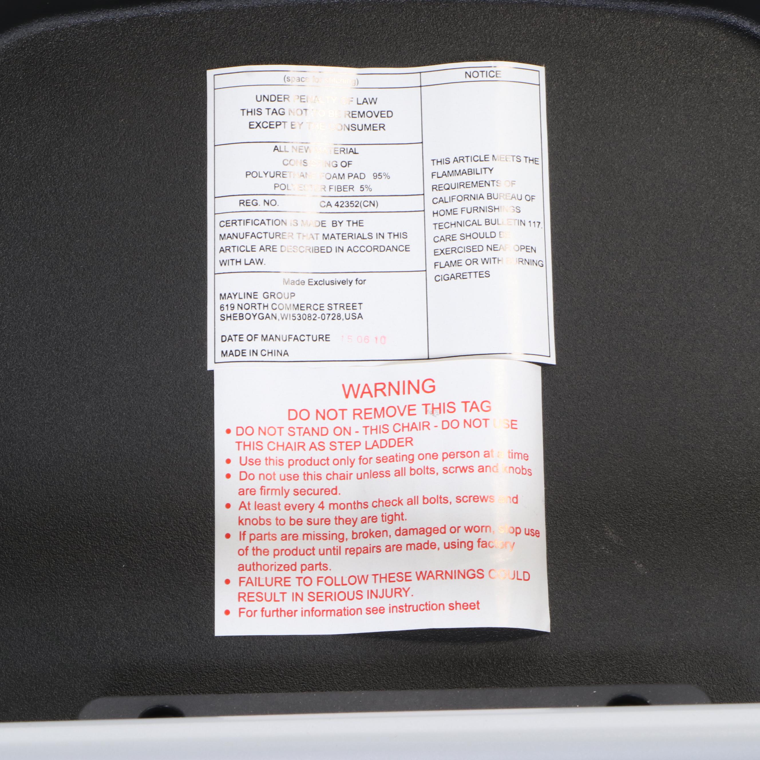 Safco and Mayline Group Metal and Plastic Office Chairs