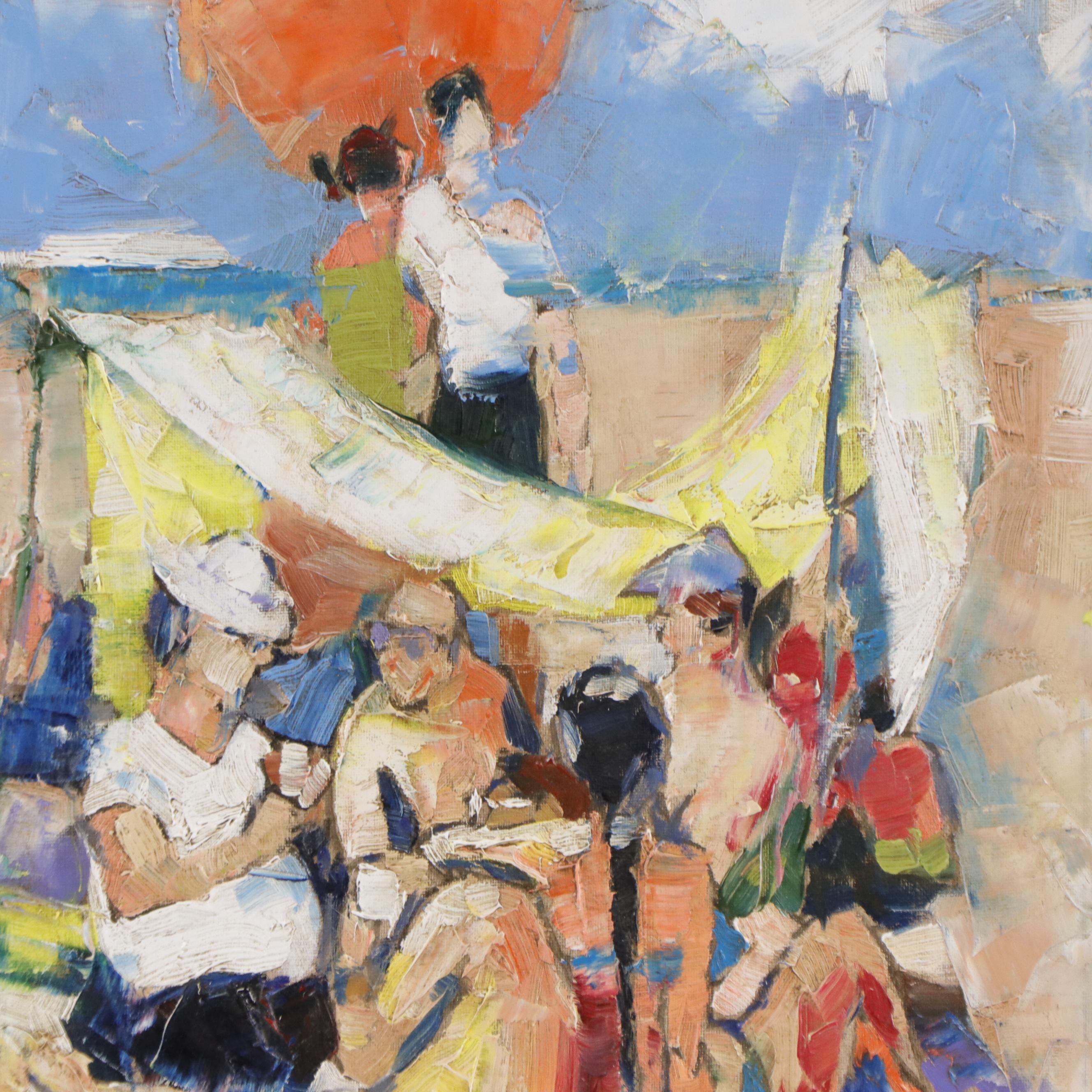 Serguei Novitchkov Figural Oil Painting "Chilling," 2023