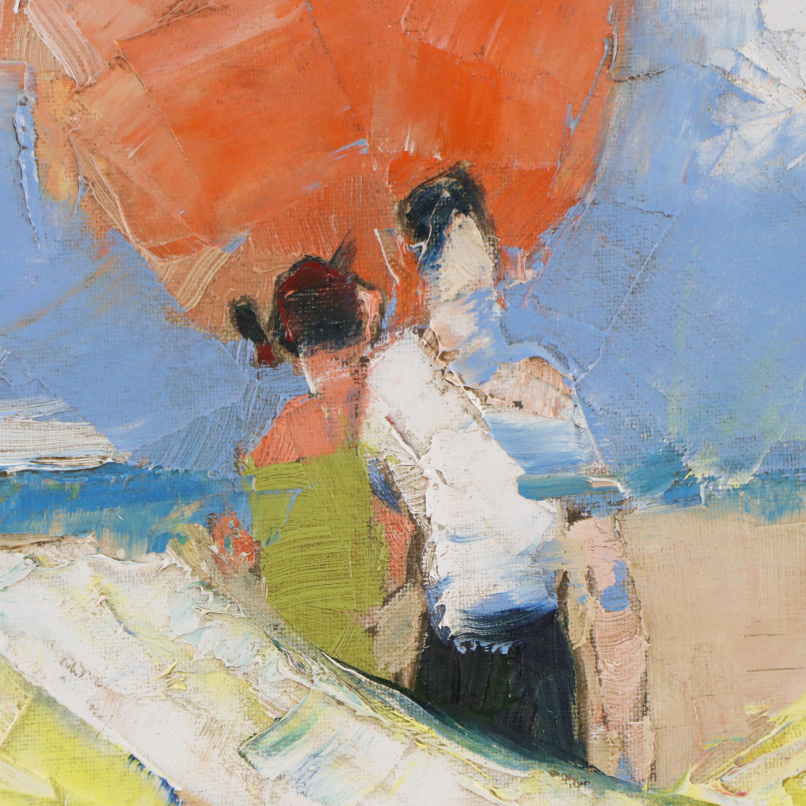 Serguei Novitchkov Figural Oil Painting "Chilling," 2023