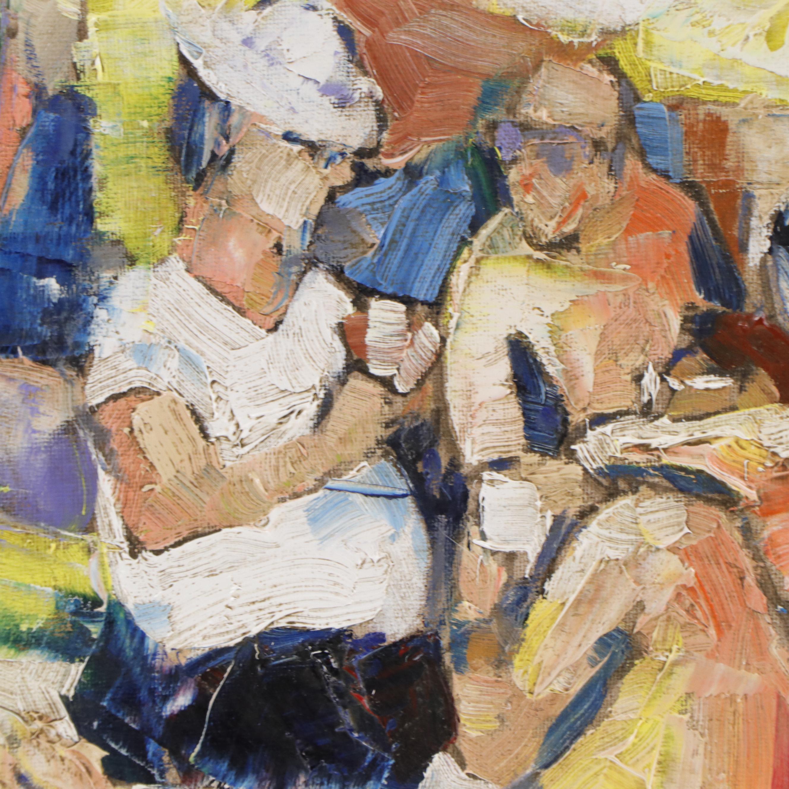 Serguei Novitchkov Figural Oil Painting "Chilling," 2023