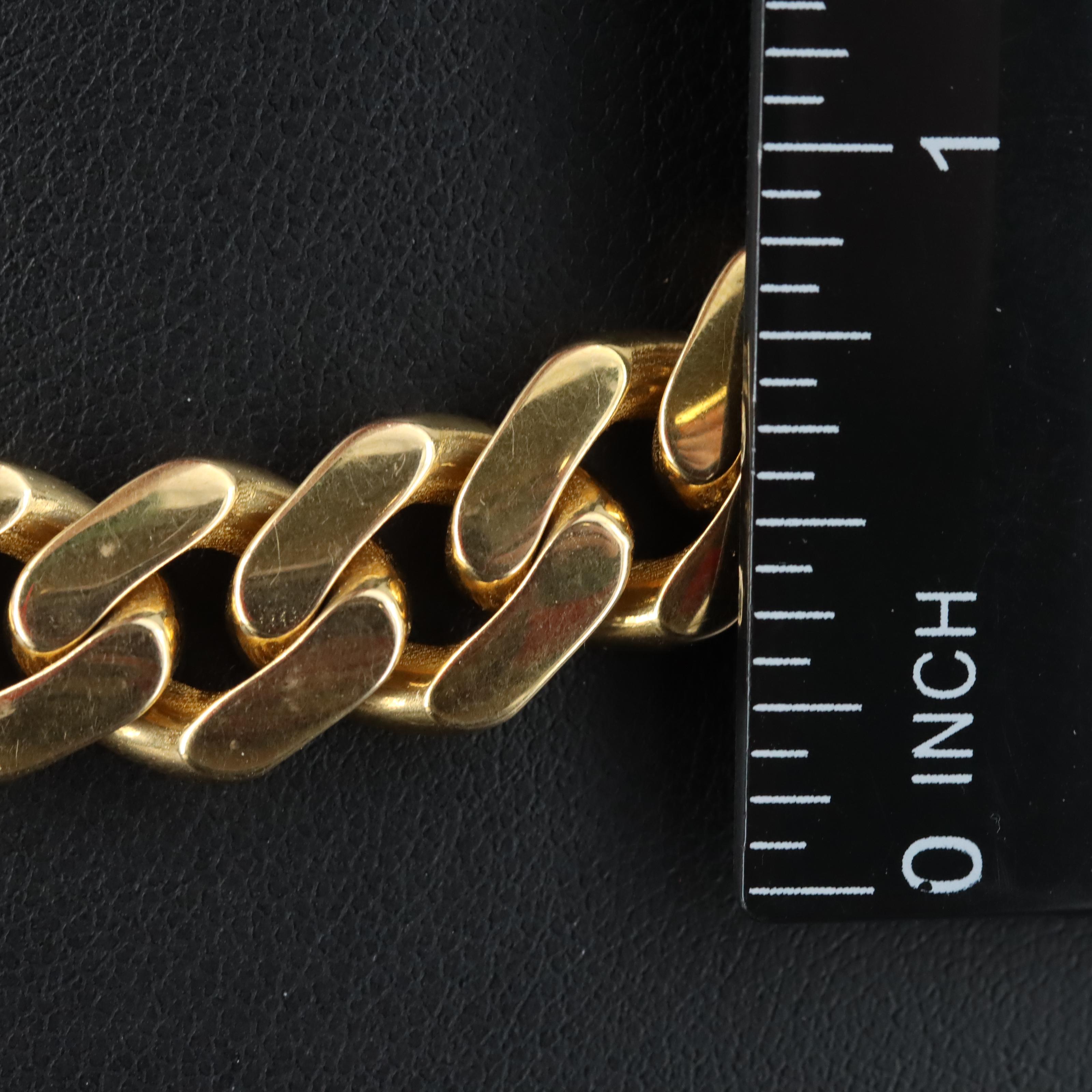 Oro Monaco "Chain Classic" 14K Curb Chain Necklace with Cubic Zirconia