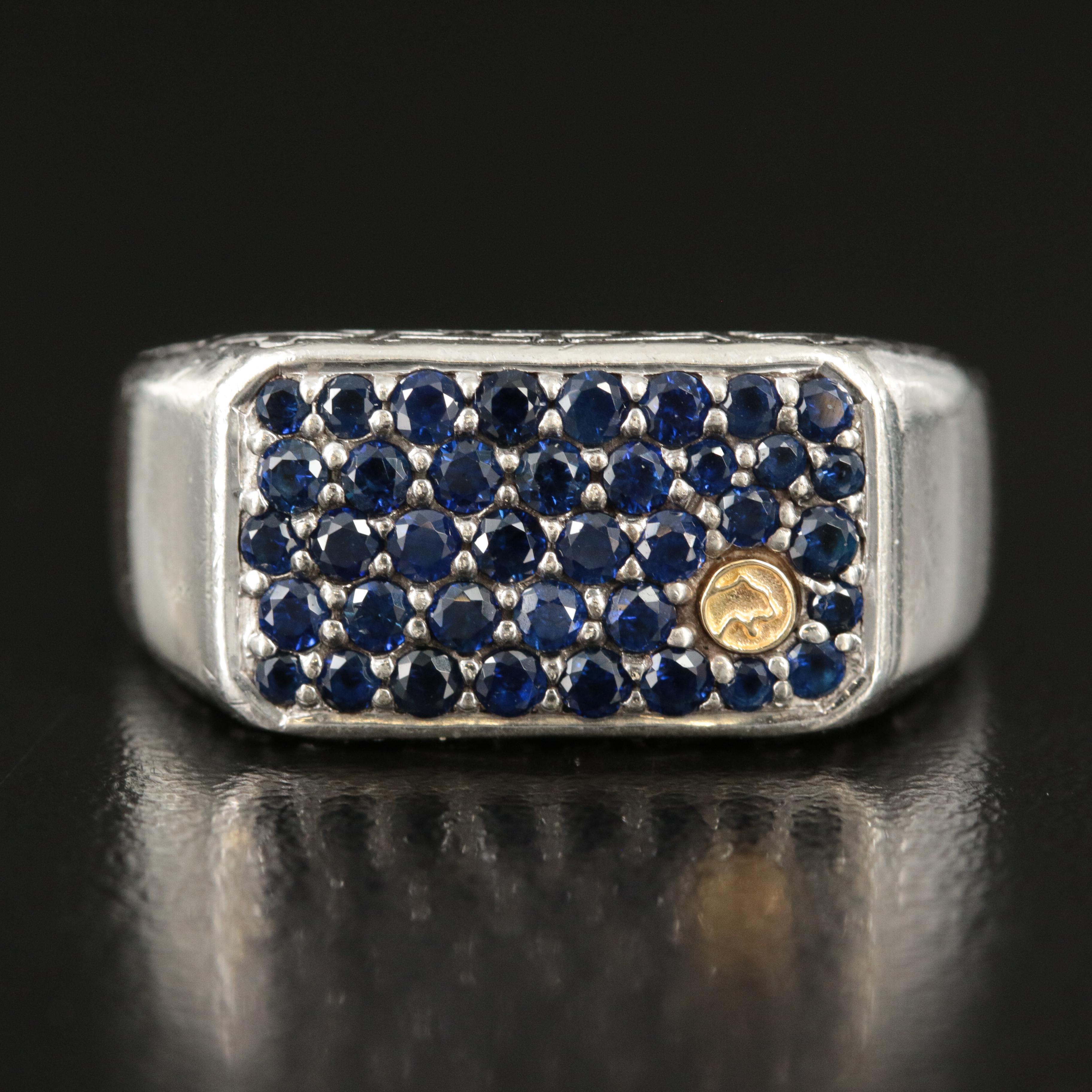 EFFY Sapphire Ring with 18K Gold Accent