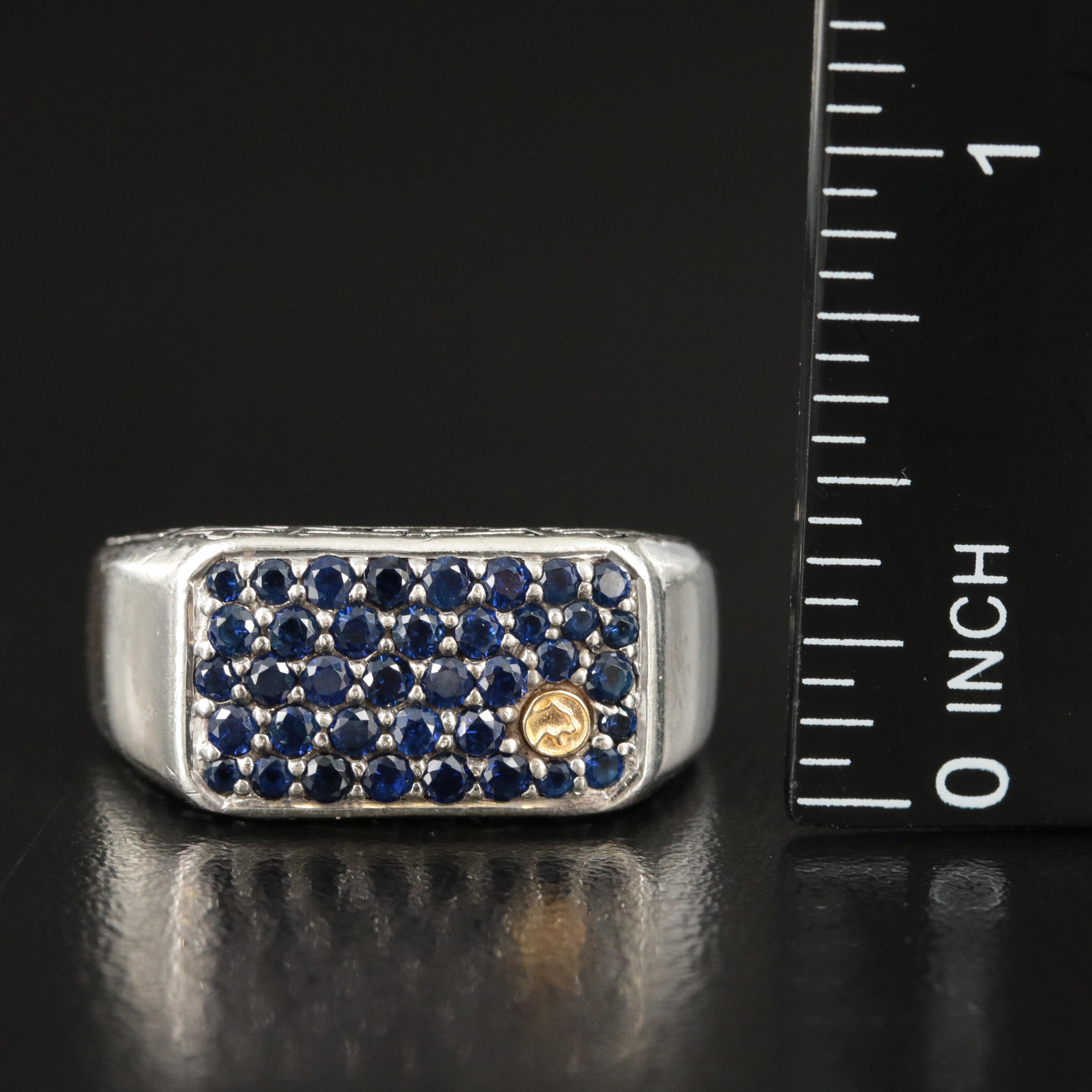 EFFY Sapphire Ring with 18K Gold Accent