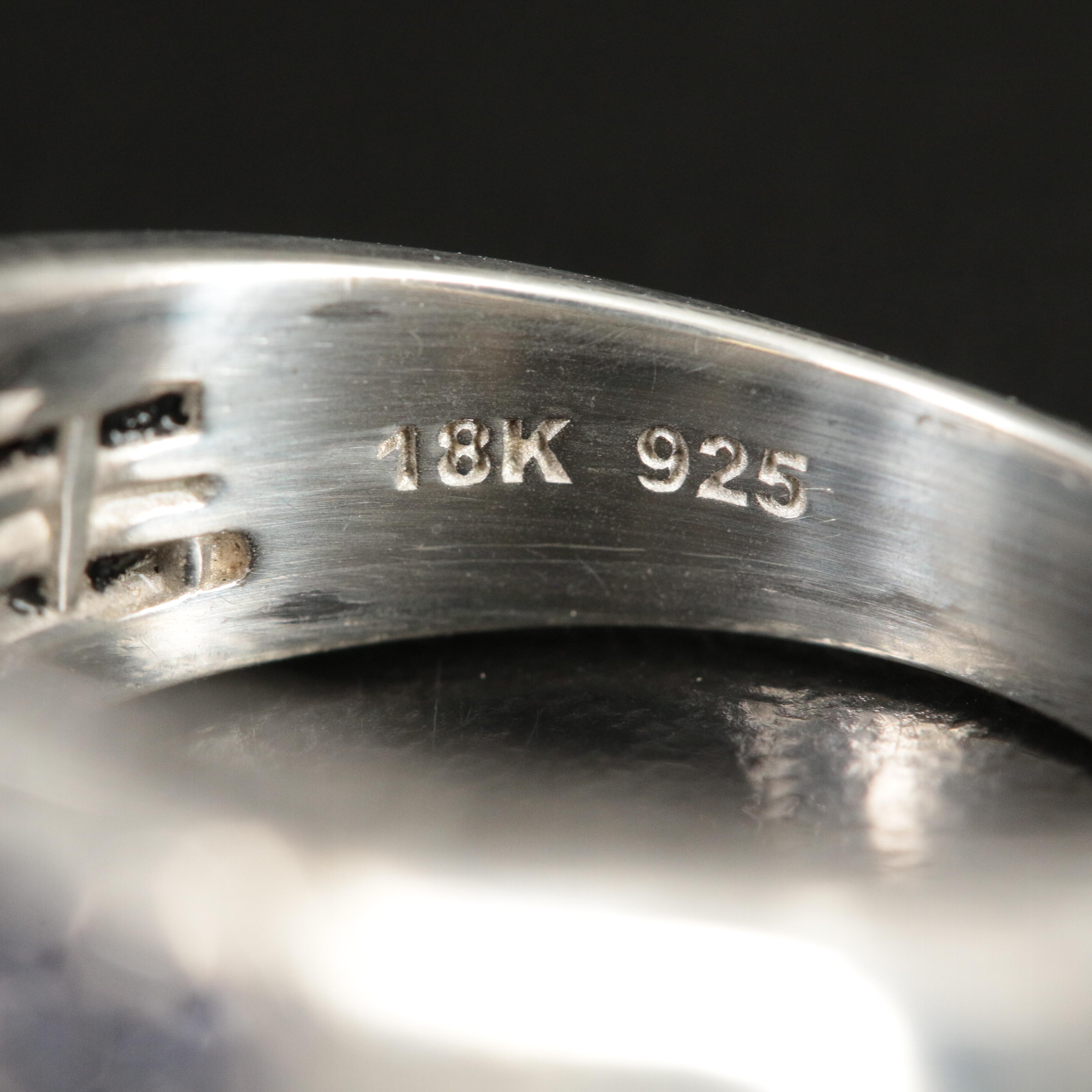 EFFY Sapphire Ring with 18K Gold Accent