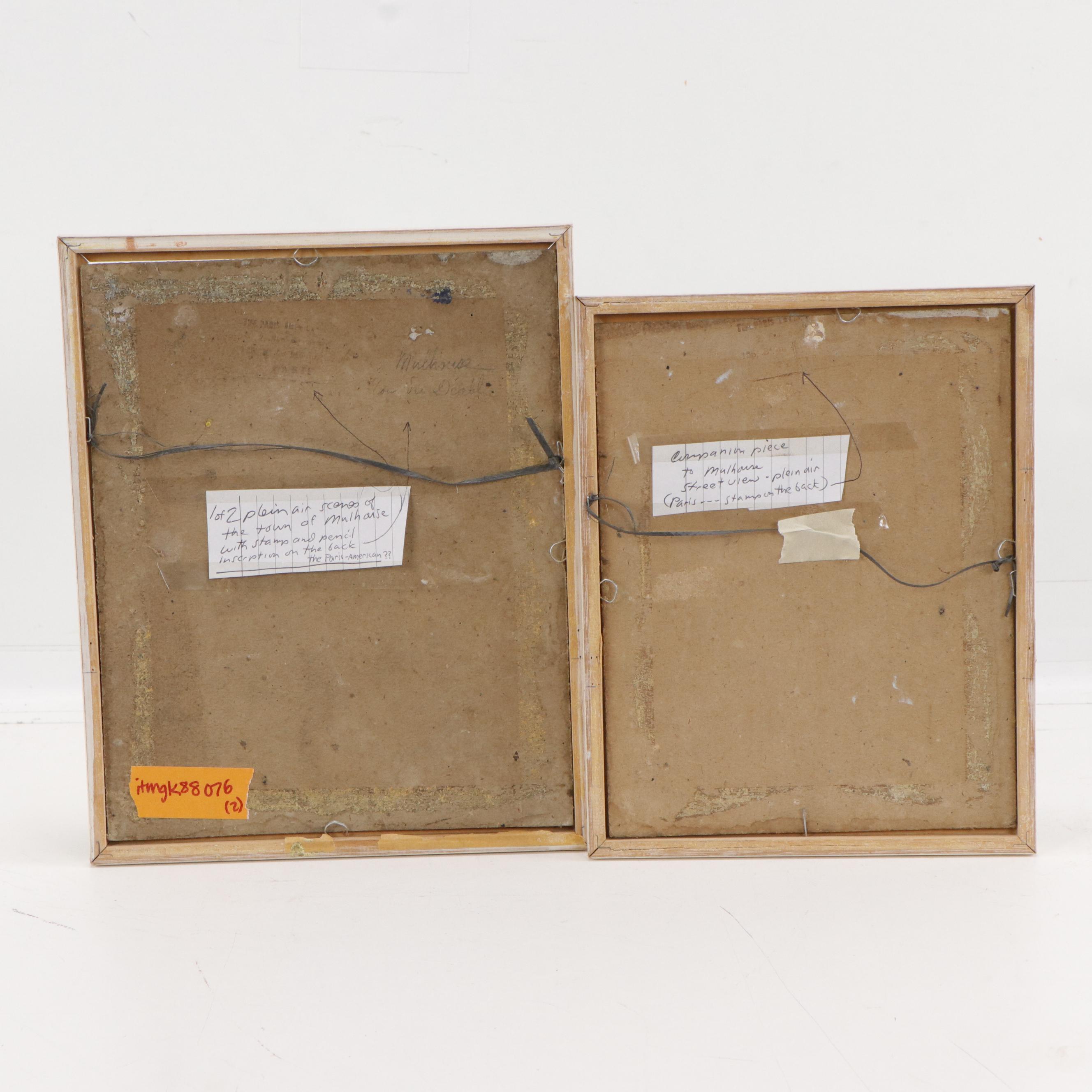 Townscape and Street Scene Oil Paintings, Early 20th Century