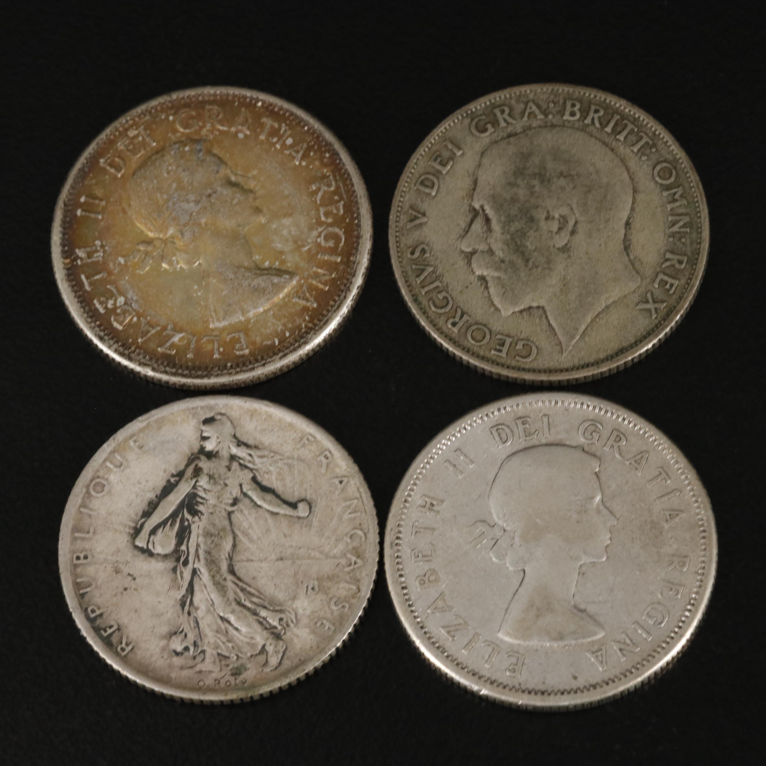 Eighteen Silver Foreign Coins
