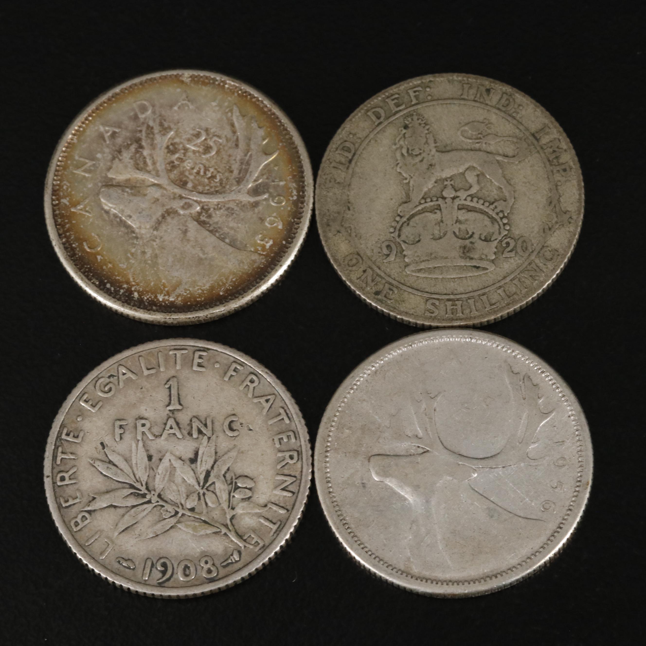 Eighteen Silver Foreign Coins