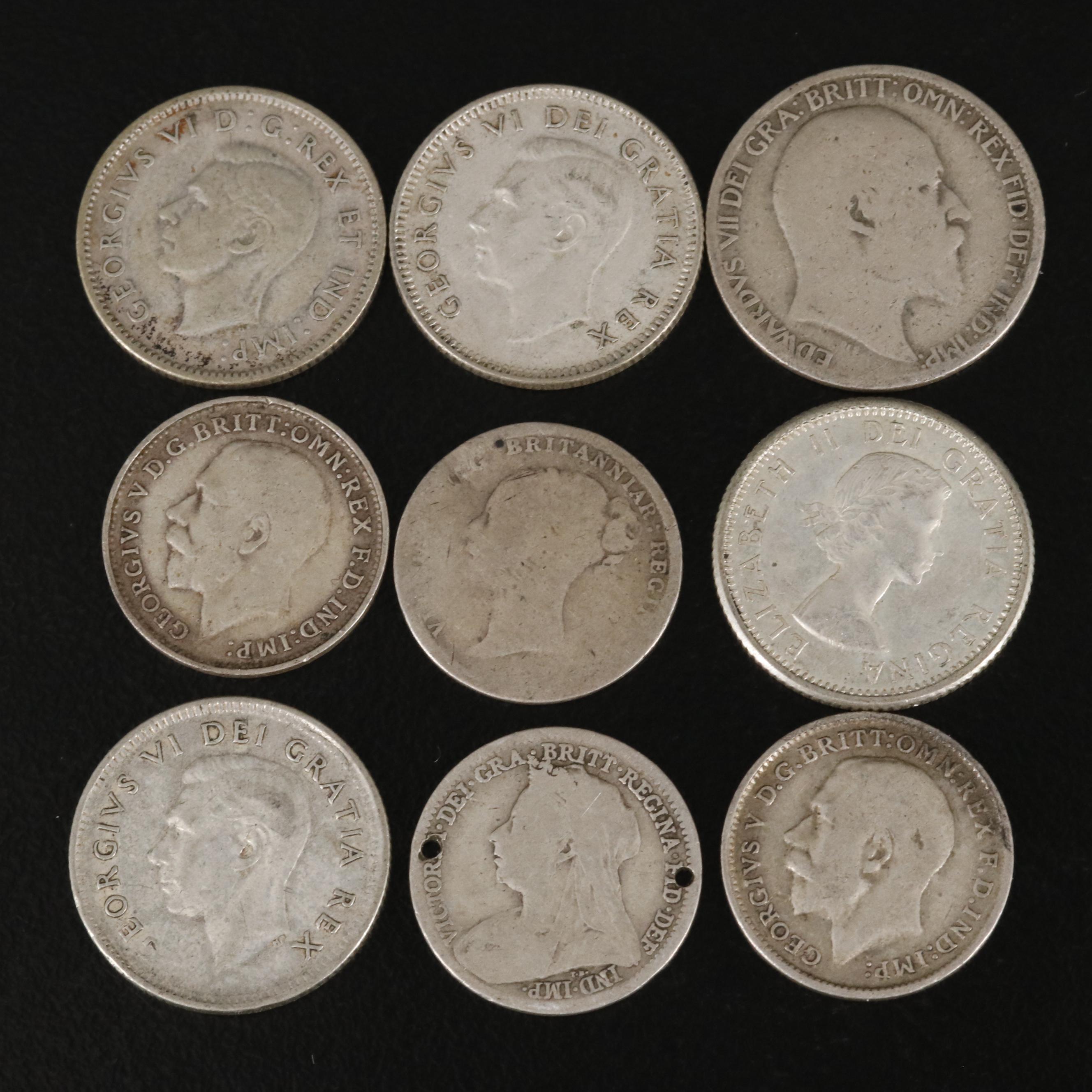 Eighteen Silver Foreign Coins