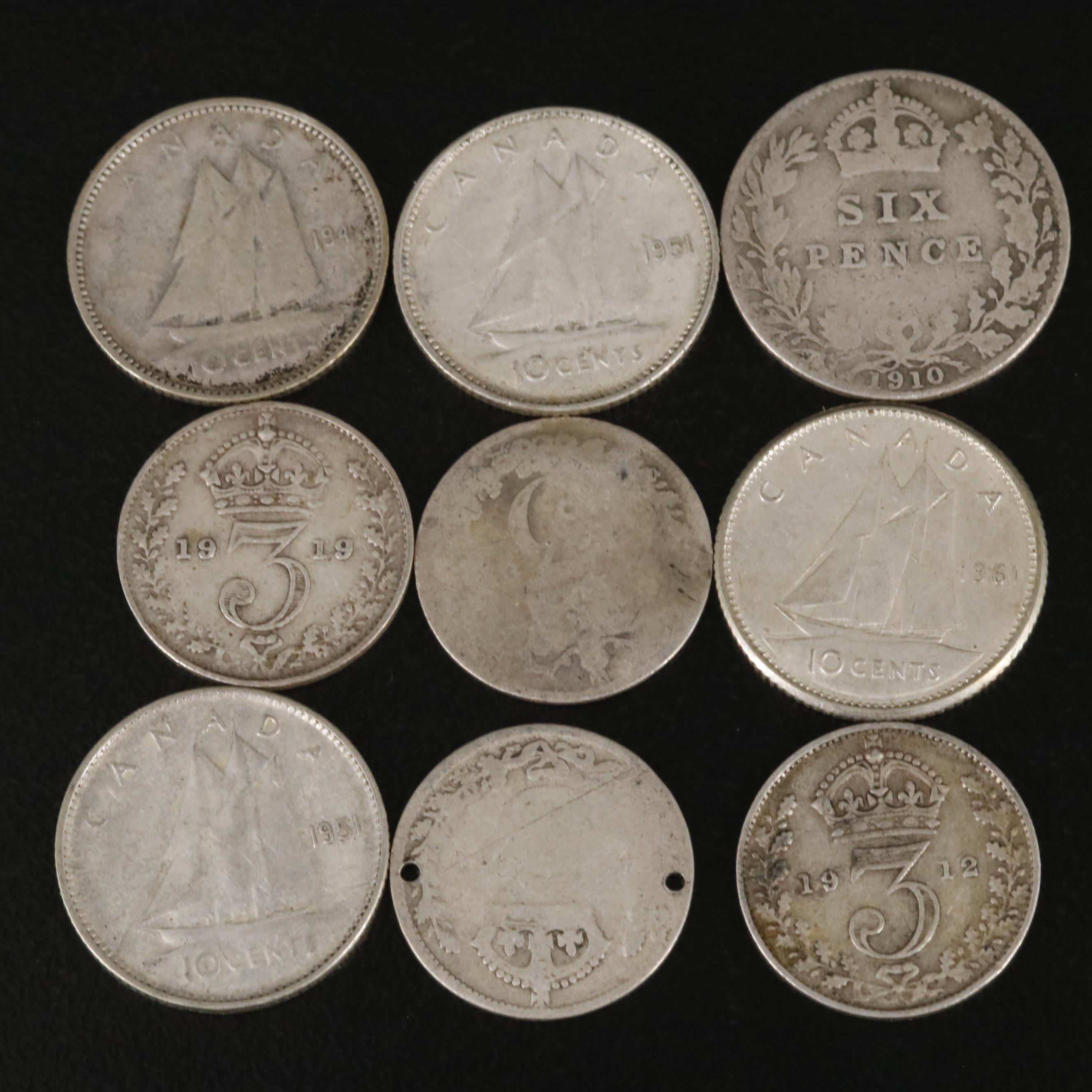 Eighteen Silver Foreign Coins