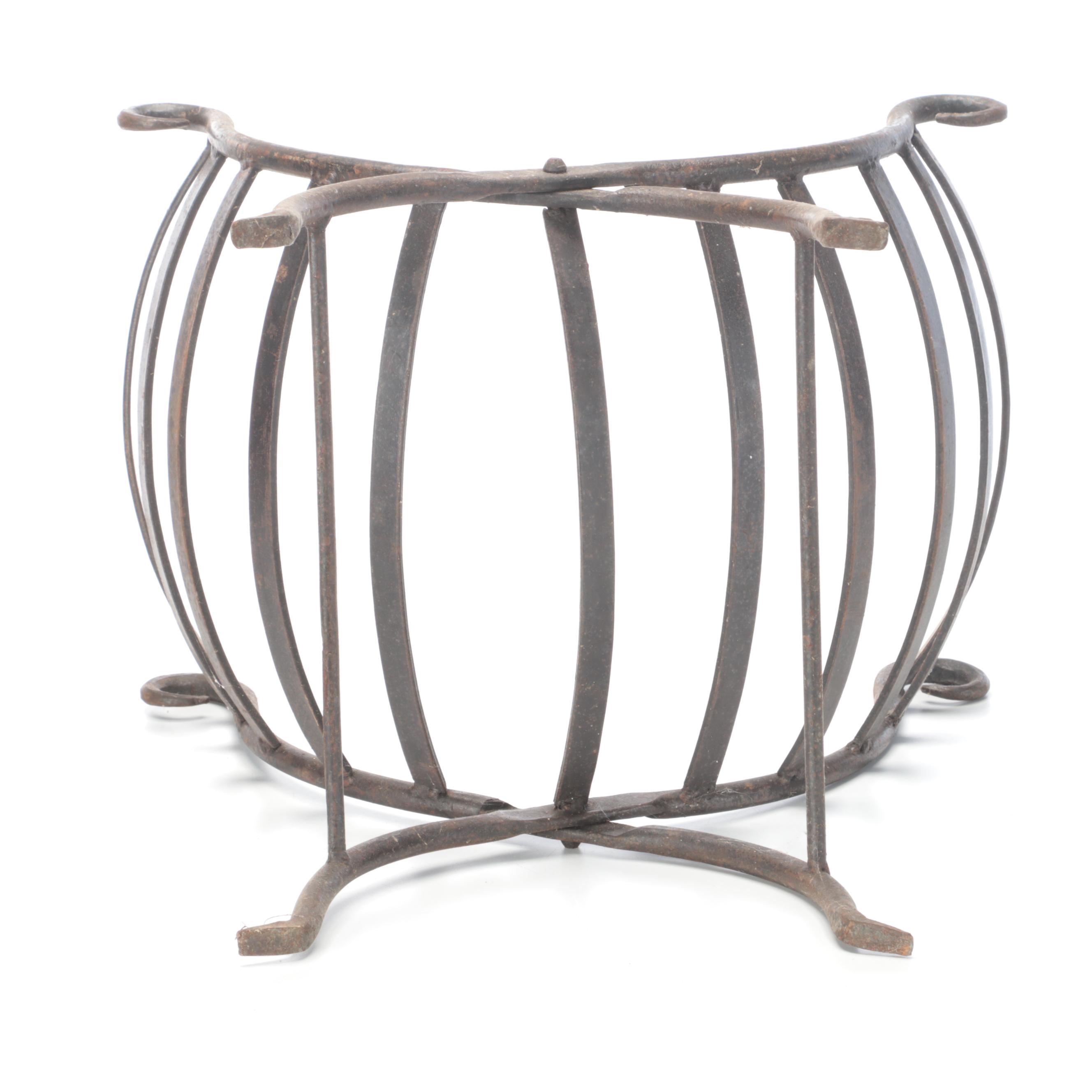 Folding Cast Iron Log Holder