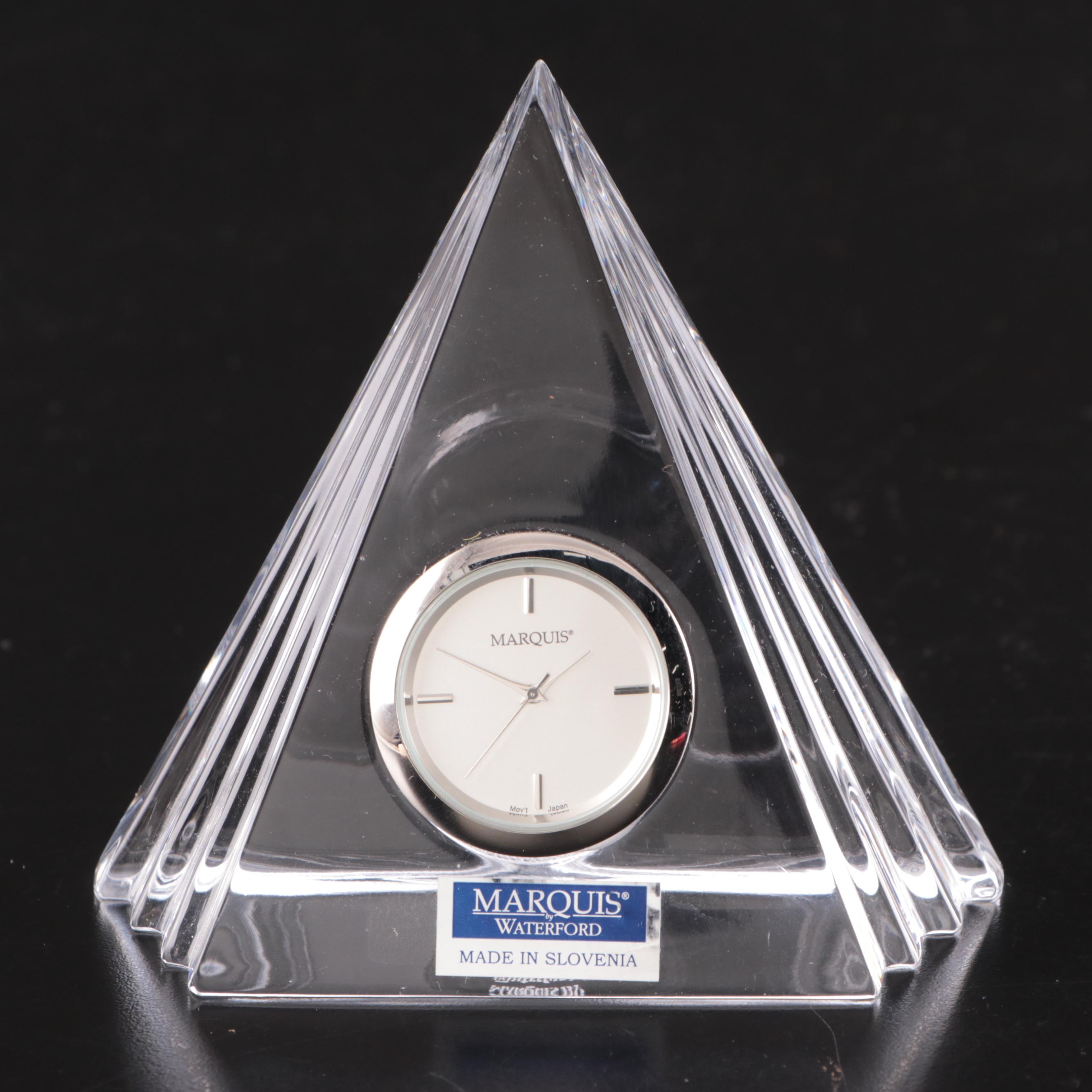 Marquis by Waterford Crystal Pyramid Clock EBTH