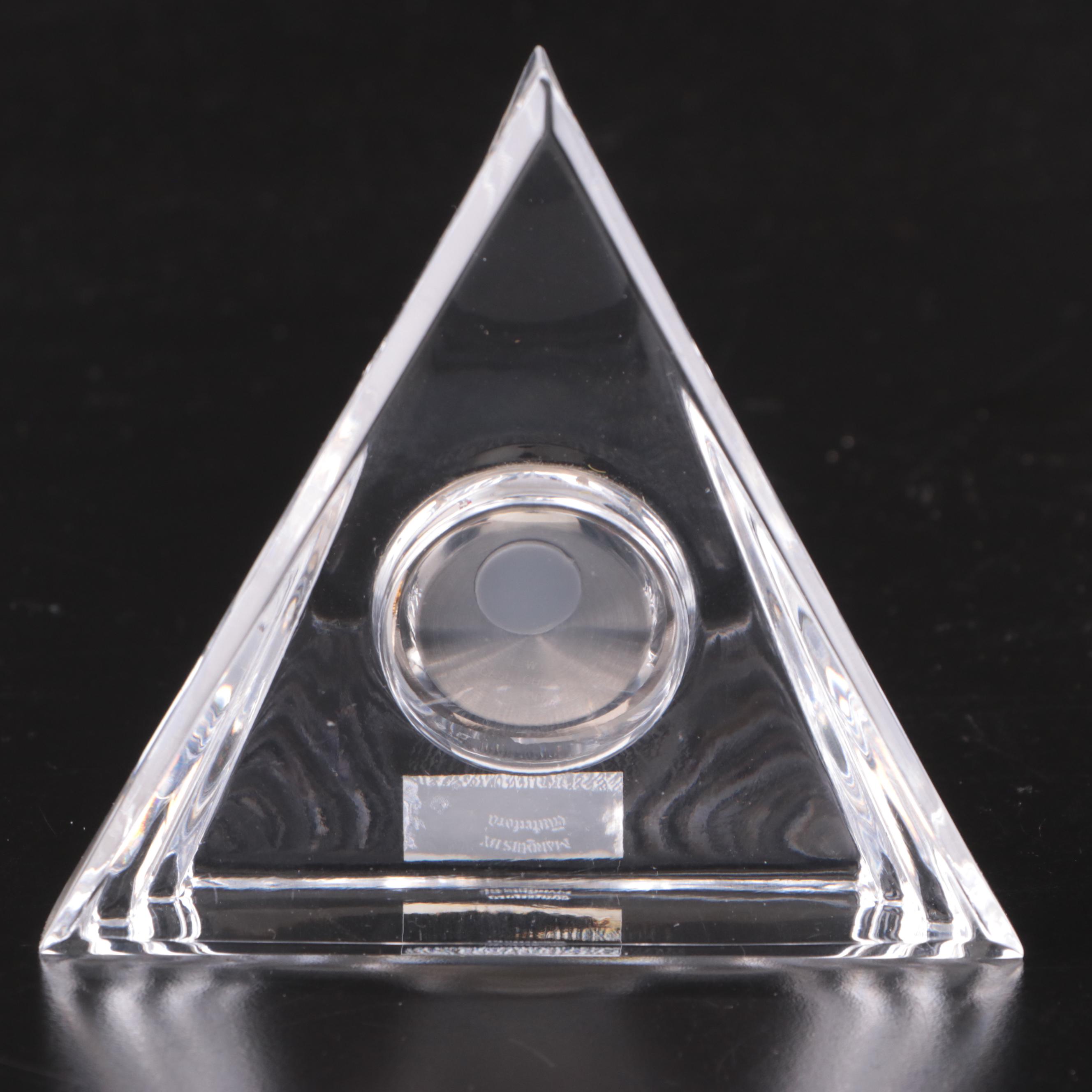 Marquis by Waterford Crystal Pyramid Clock EBTH