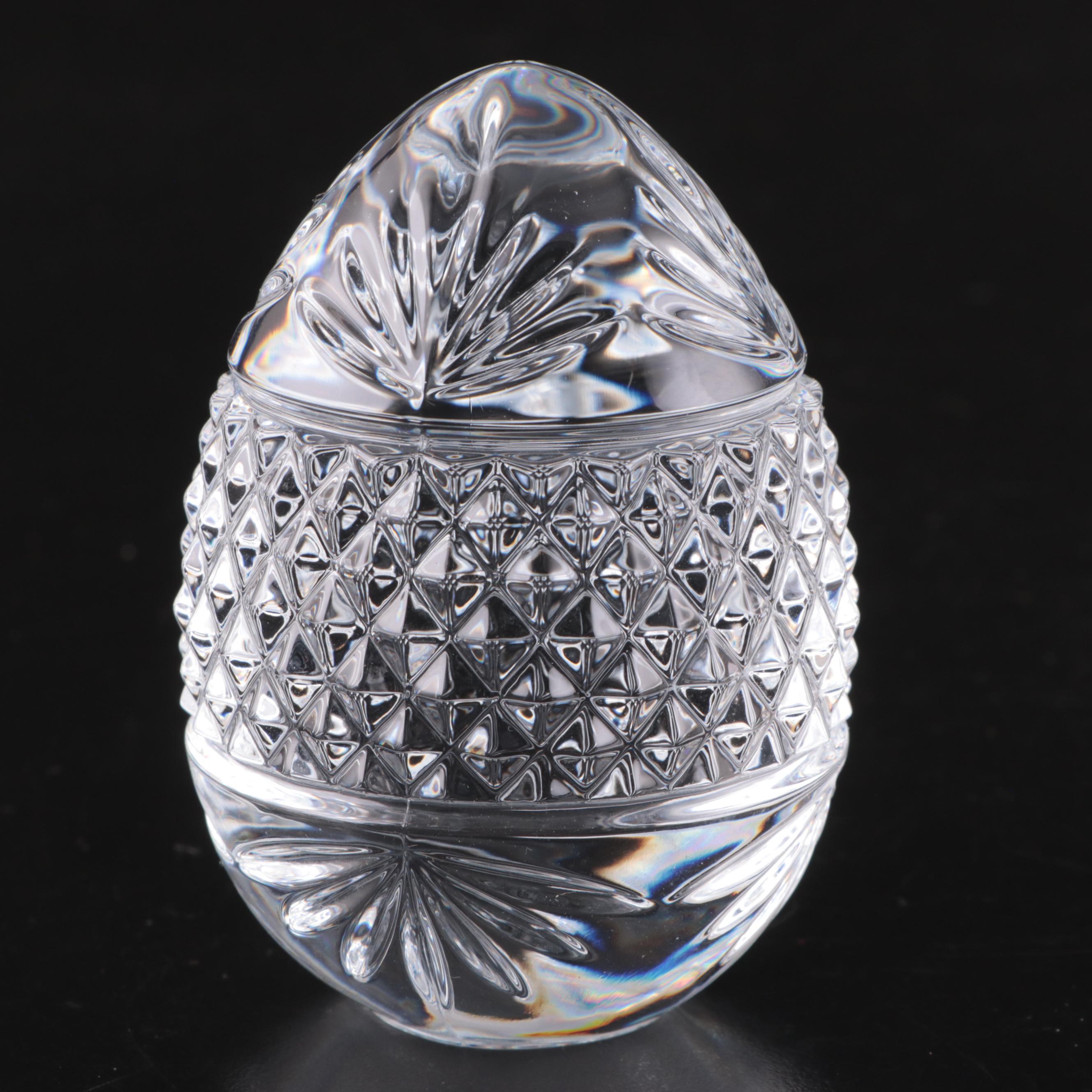 French Crystal Egg, George Washington Crystal, Waterford Crystal Paperweights