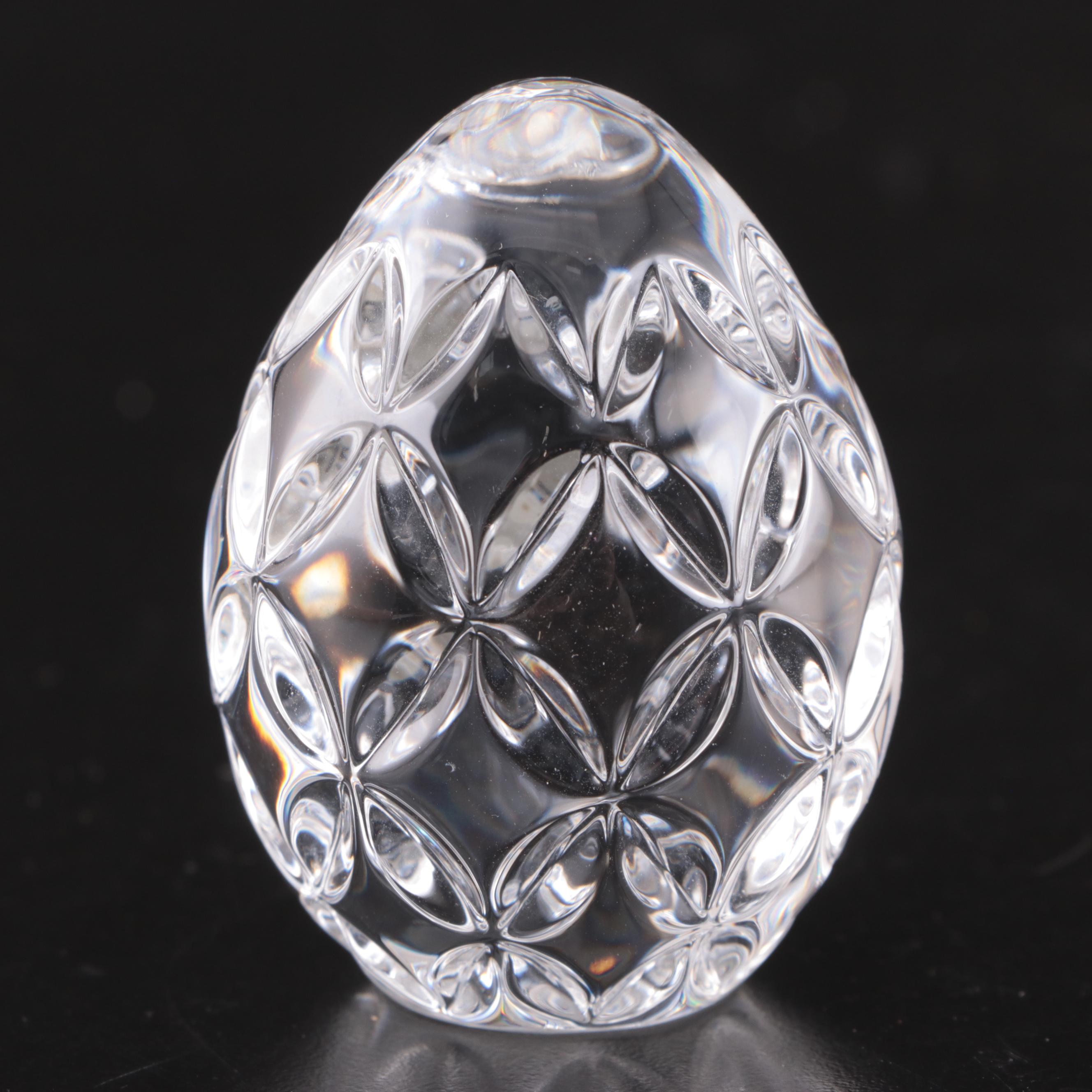 French Crystal Egg, George Washington Crystal, Waterford Crystal Paperweights