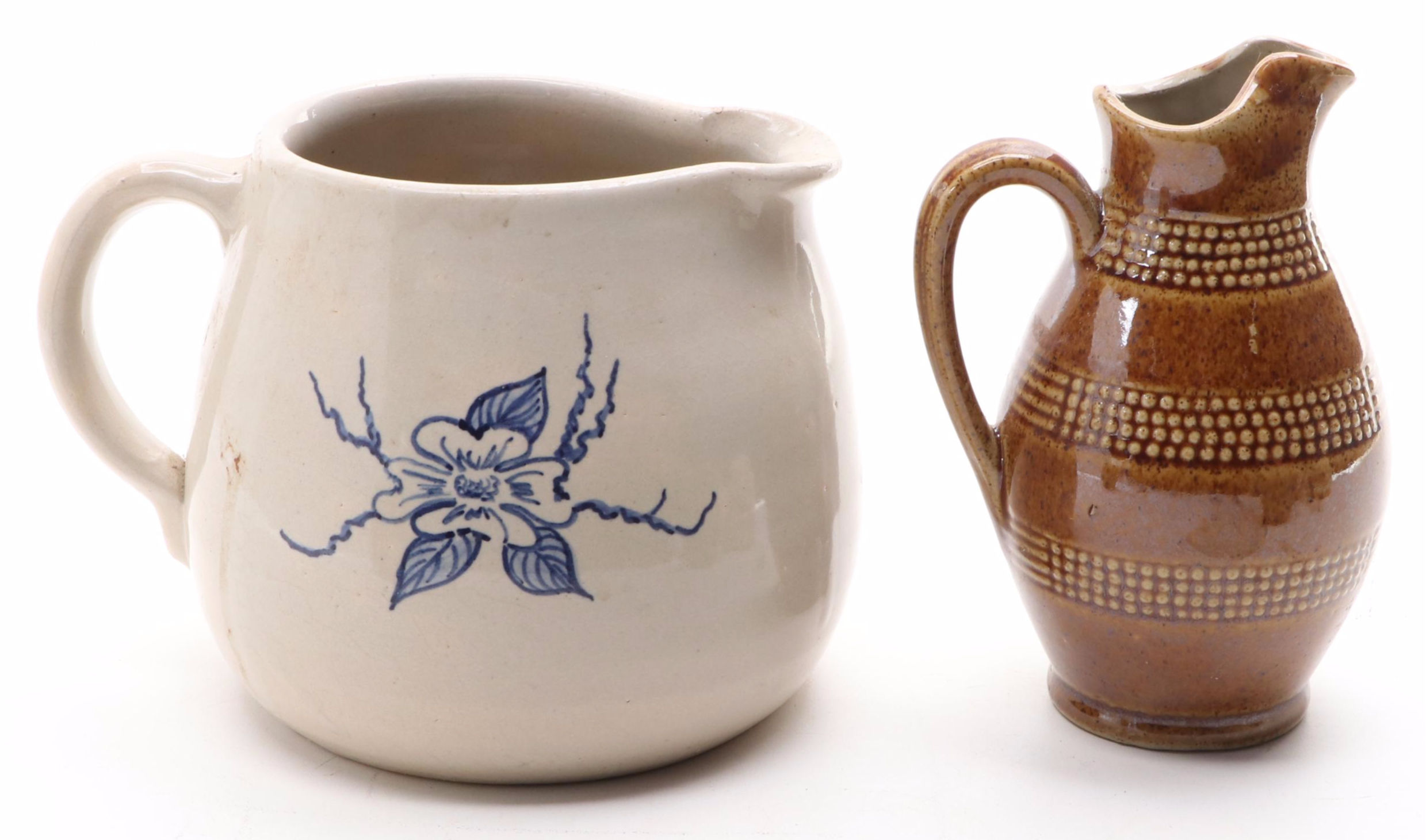 Marshall Pottery Ceramic Pitcher with Always Azul Pottery Mugs and More