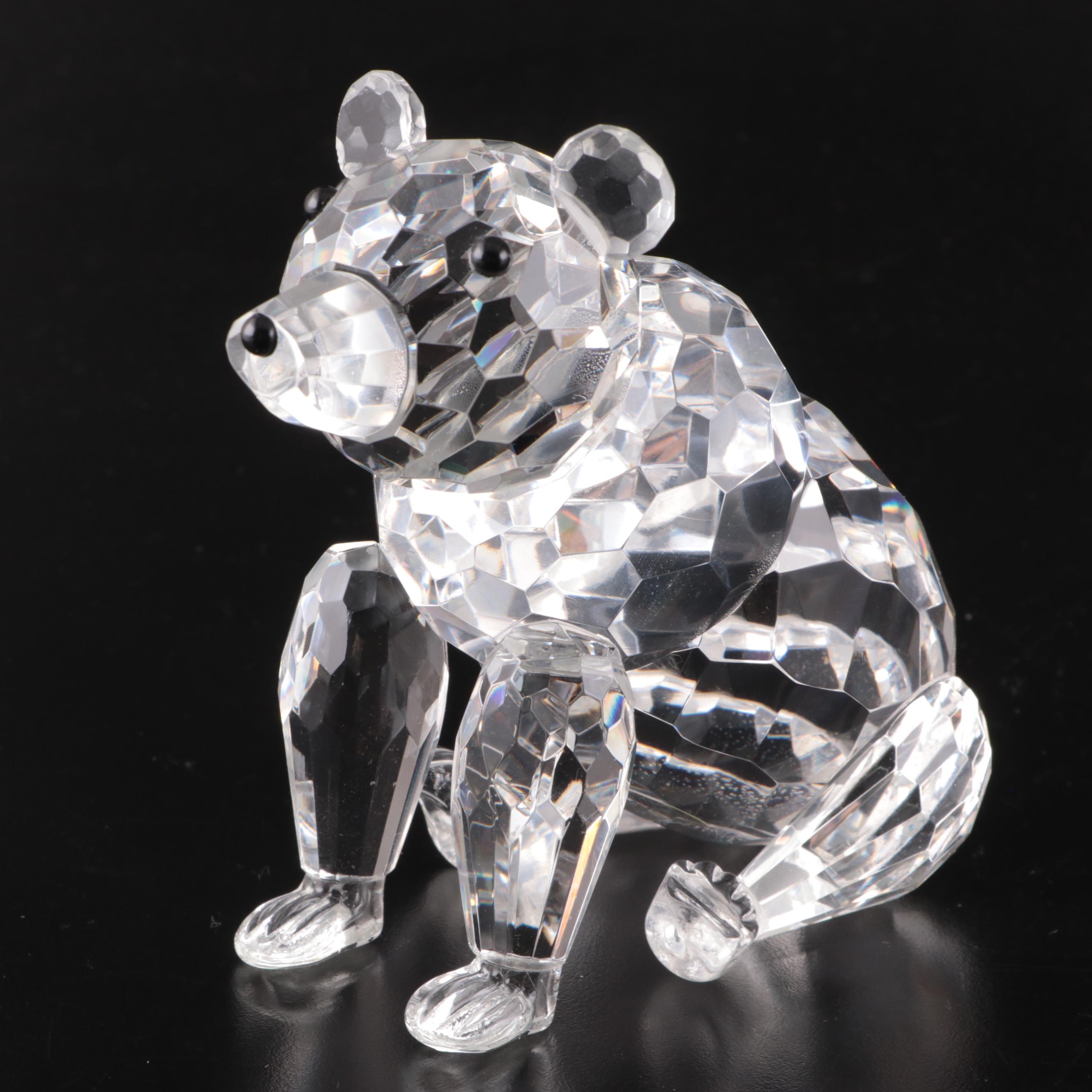 Shannon Crystal Bear with Crystal Toucan Figurines