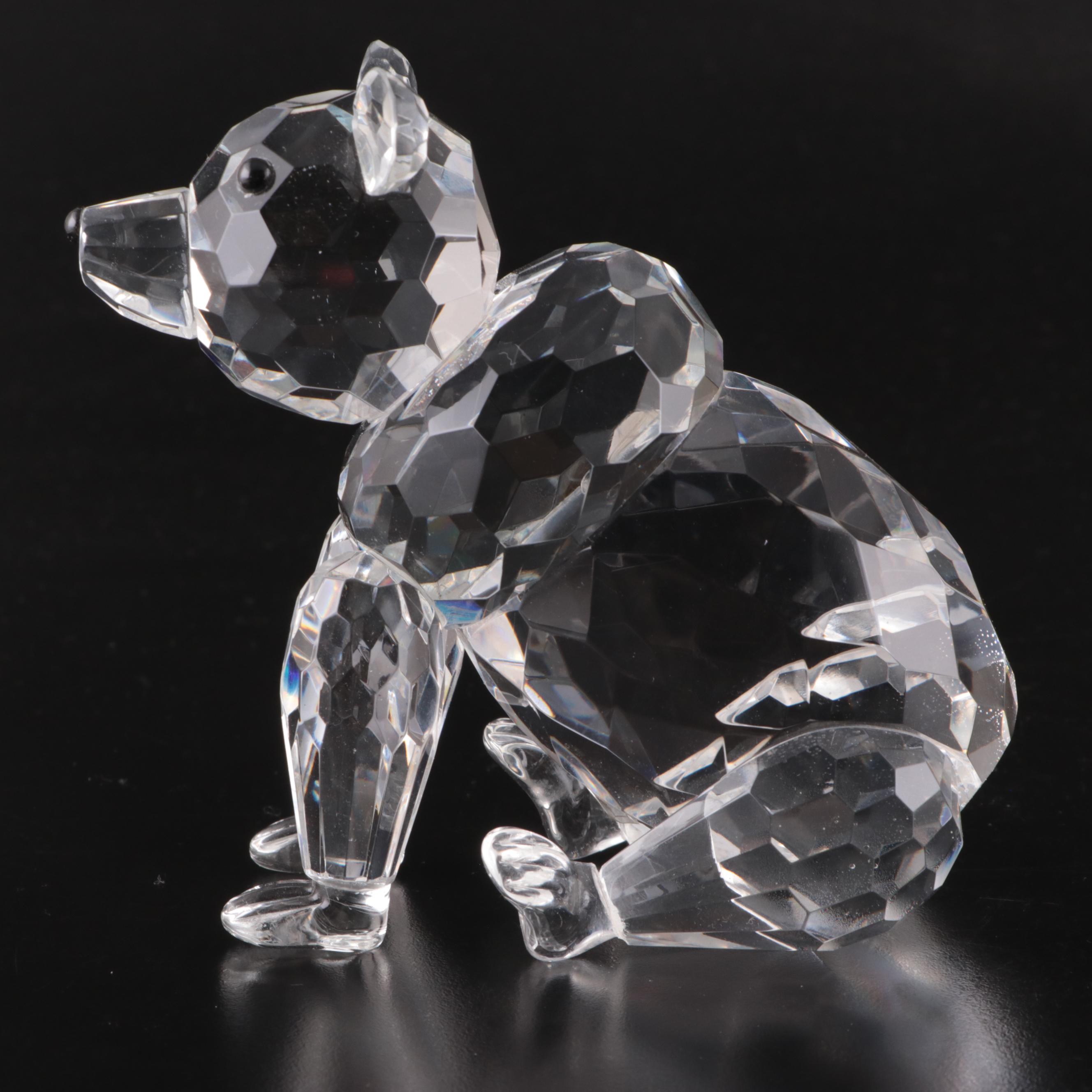 Shannon Crystal Bear with Crystal Toucan Figurines