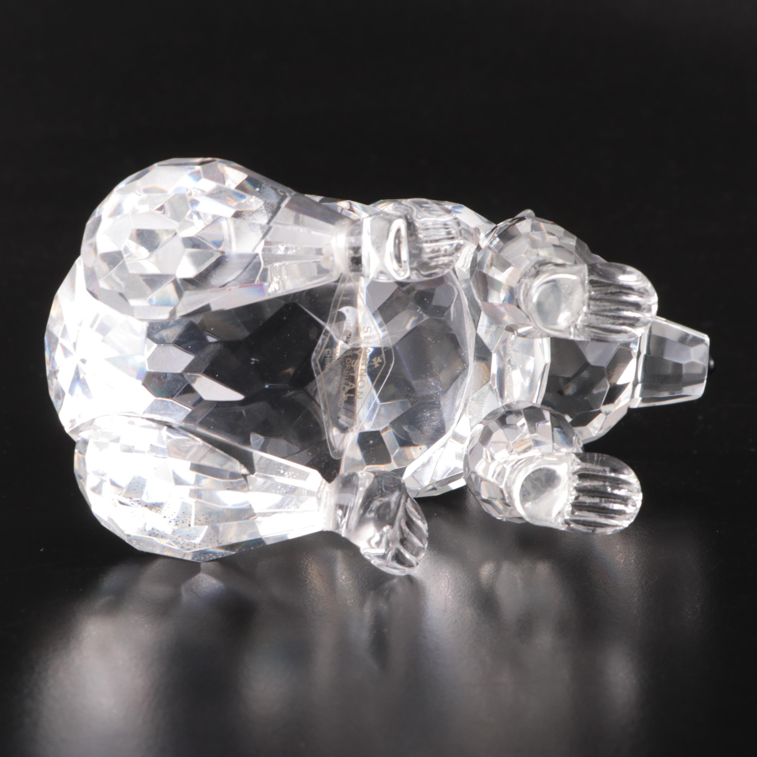 Shannon Crystal Bear with Crystal Toucan Figurines