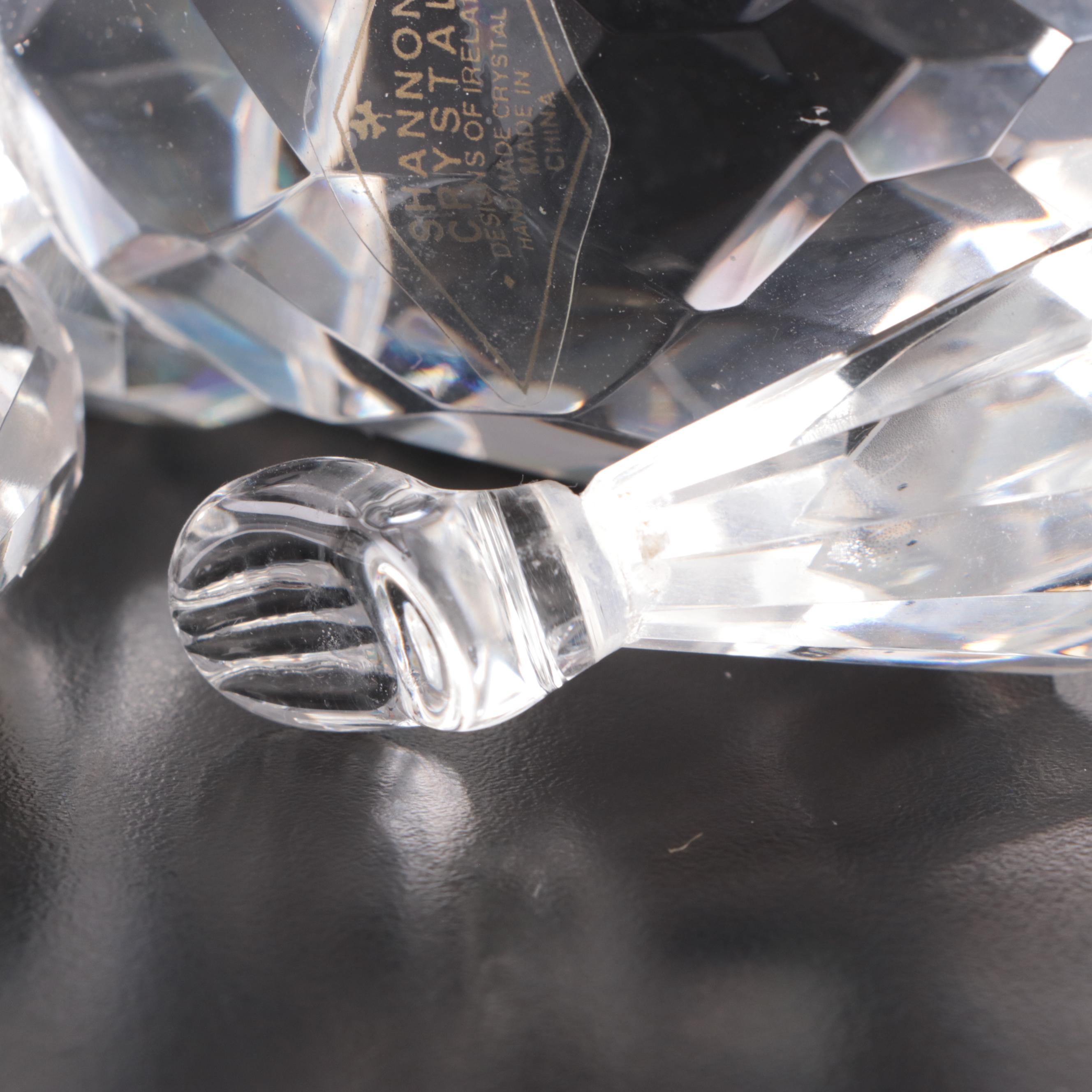 Shannon Crystal Bear with Crystal Toucan Figurines