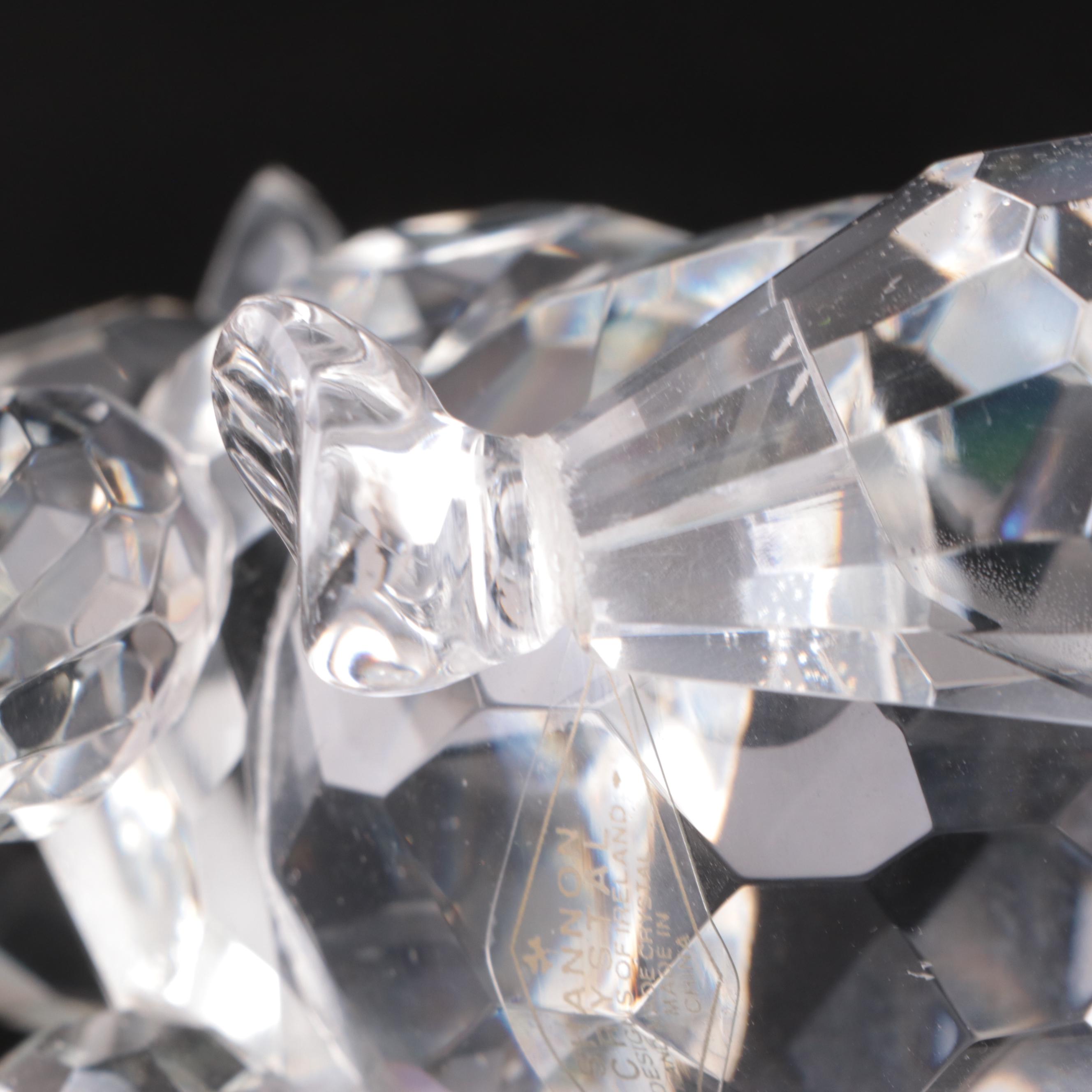 Shannon Crystal Bear with Crystal Toucan Figurines